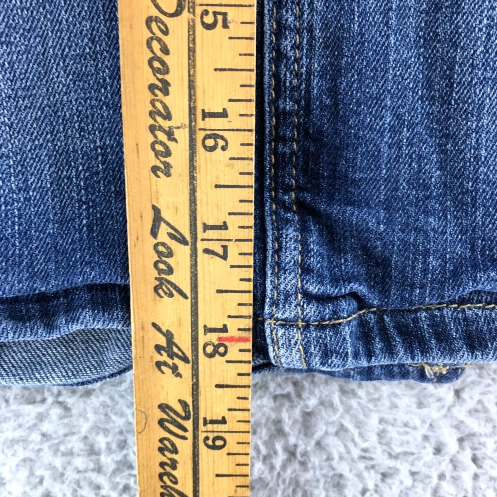 Banana Republic Banana Republic Pencil Skirts Womens 25 Blue Dark Wash Button Fly Back Slit Size 42" / US 20 - 5 Thumbnail