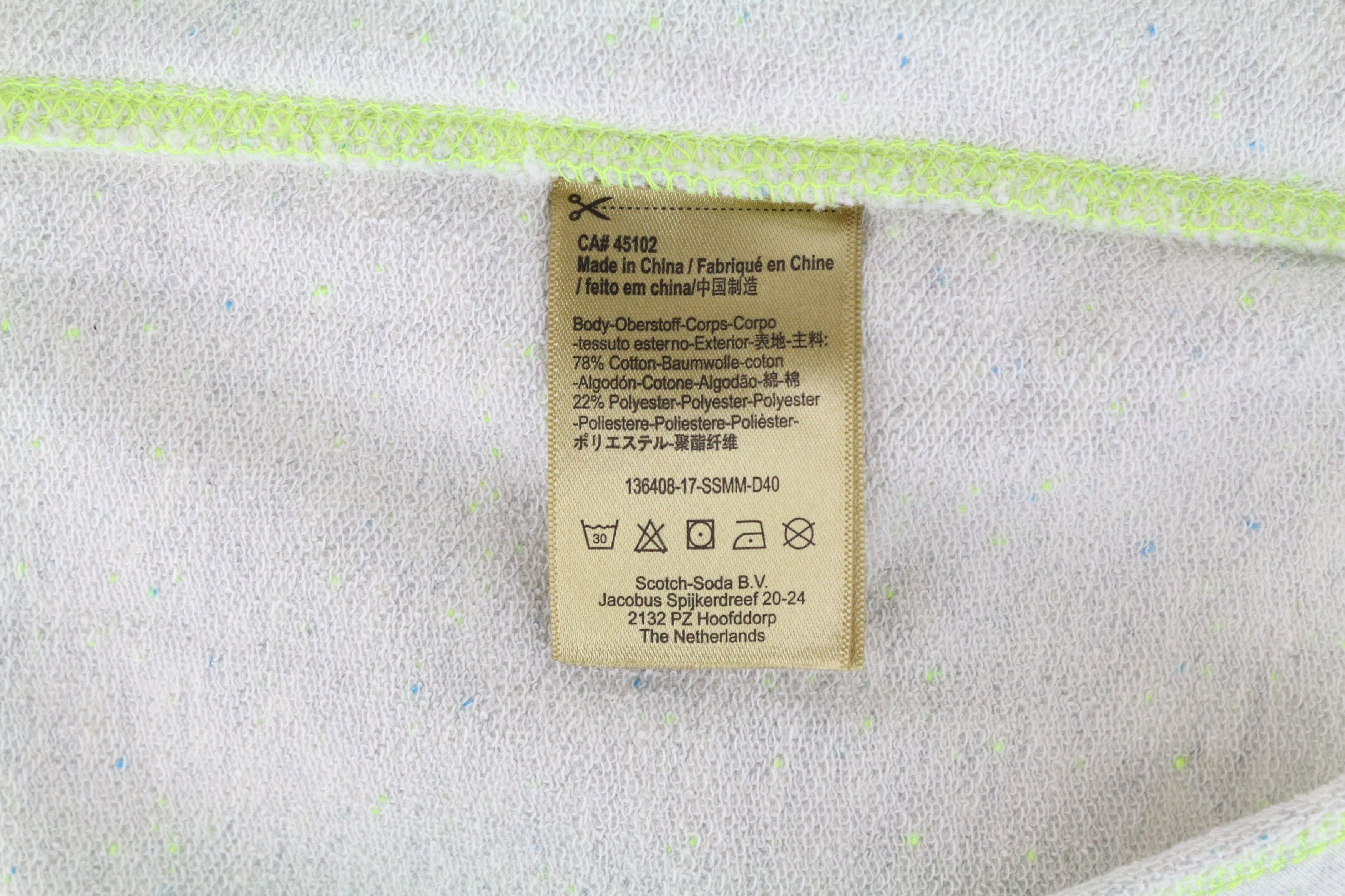 Scotch & Soda AMS COUTURE S Grey Cotton Blend Logo Sweatshirt 61691 Size US S / EU 44-46 / 1 - 6 Thumbnail