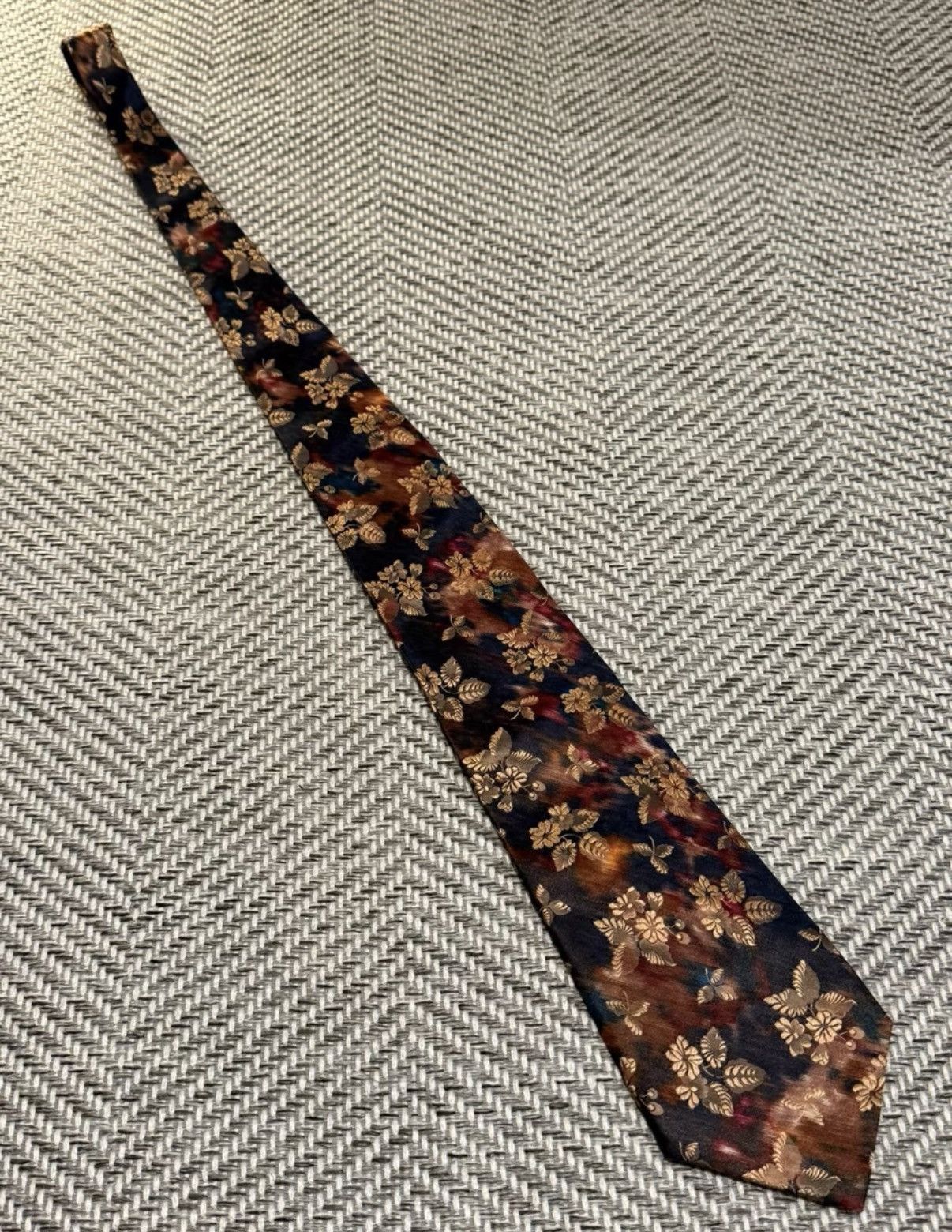 Jean Paul Gaultier Jean Paul Gaultier Gold Floral Print Tie K24 Size ONE SIZE - 2 Thumbnail
