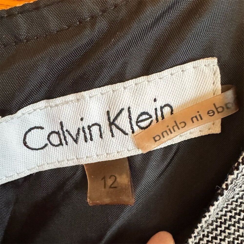 Calvin Klein Calvin Klein Women's Gray Tweed Sheath Dress Size 12 Knee L Size XL / US 12-14 / IT 48-50 - 6 Thumbnail