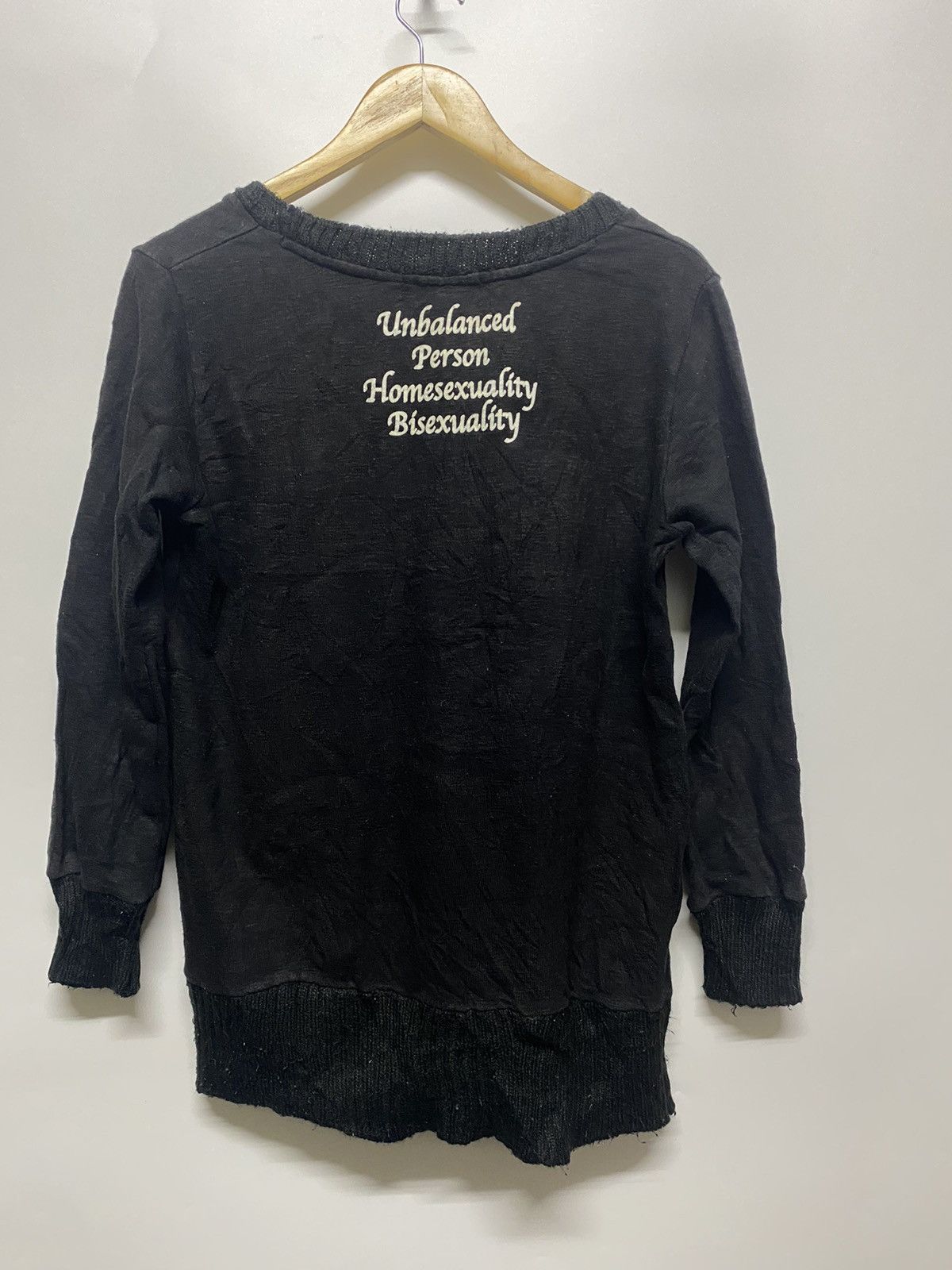 If Six Was Nine × Japanese Brand Listen Heartbeat Skull Punk Unbalanced Homosexualit Knitwear Size M / US 6-8 / IT 42-44 - 2 Thumbnail