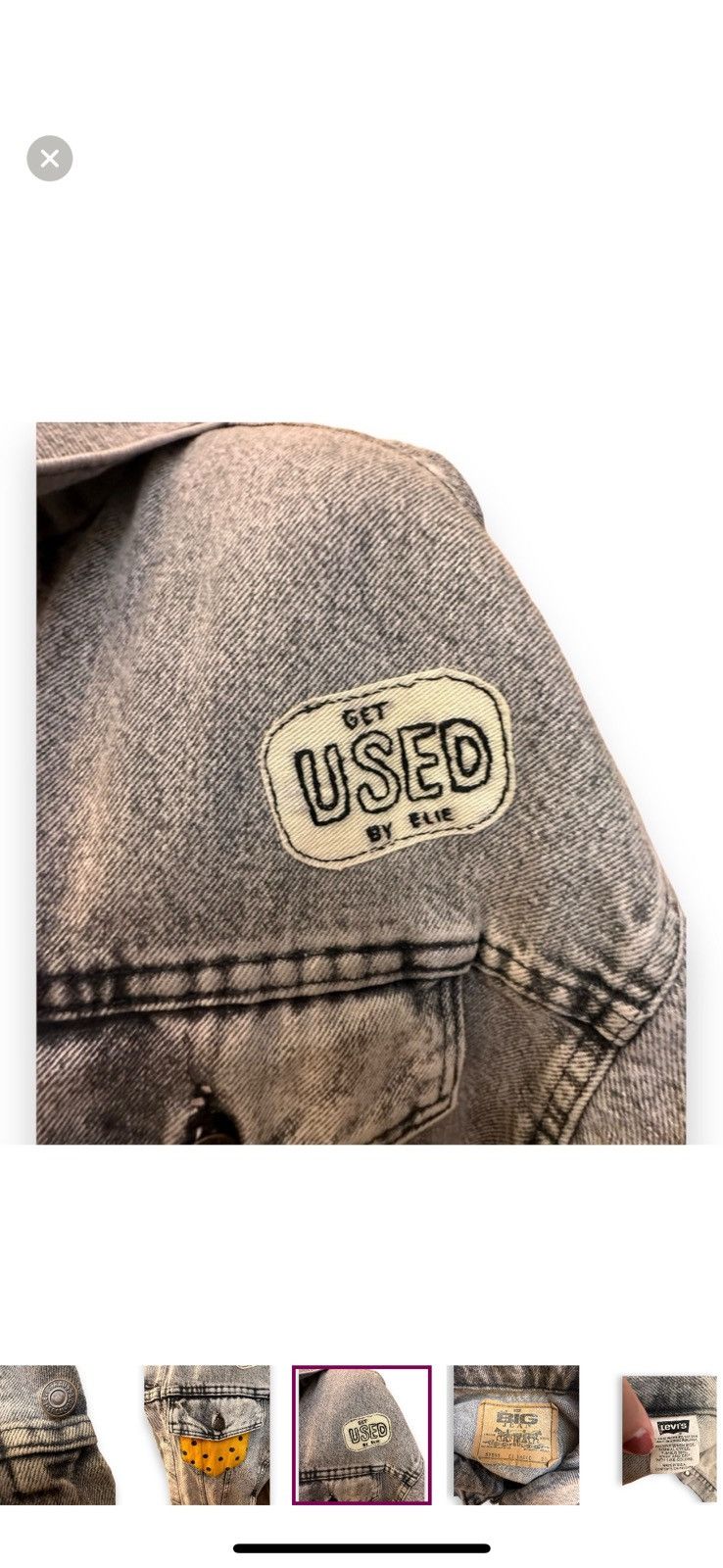 Levi's Women’s XL Vintage Levi’s Denim Jean Cropped Truckers Jacket Size XL / US 12-14 / IT 48-50 - 12 Thumbnail