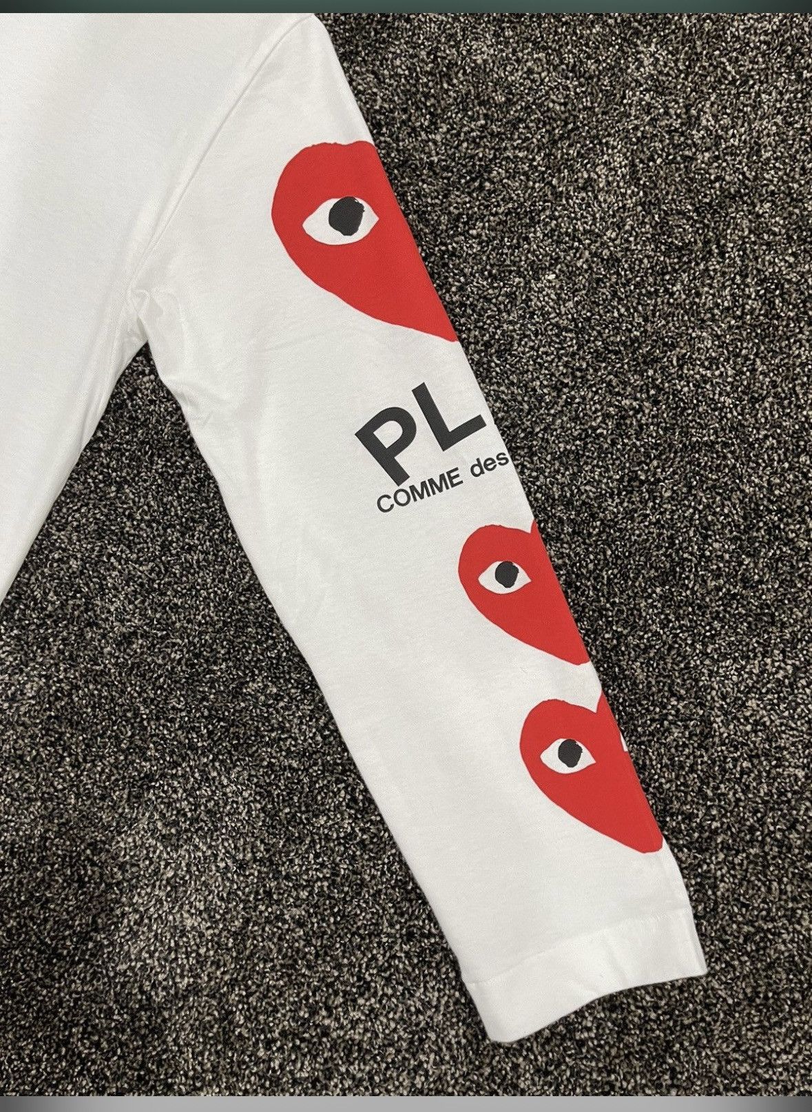 Comme des Garcons × Comme des Garcons PLAY × Japanese Brand Comme des Garcon Play Heart Logo Longsleeve White Size US L / EU 52-54 / 3 - 8 Thumbnail