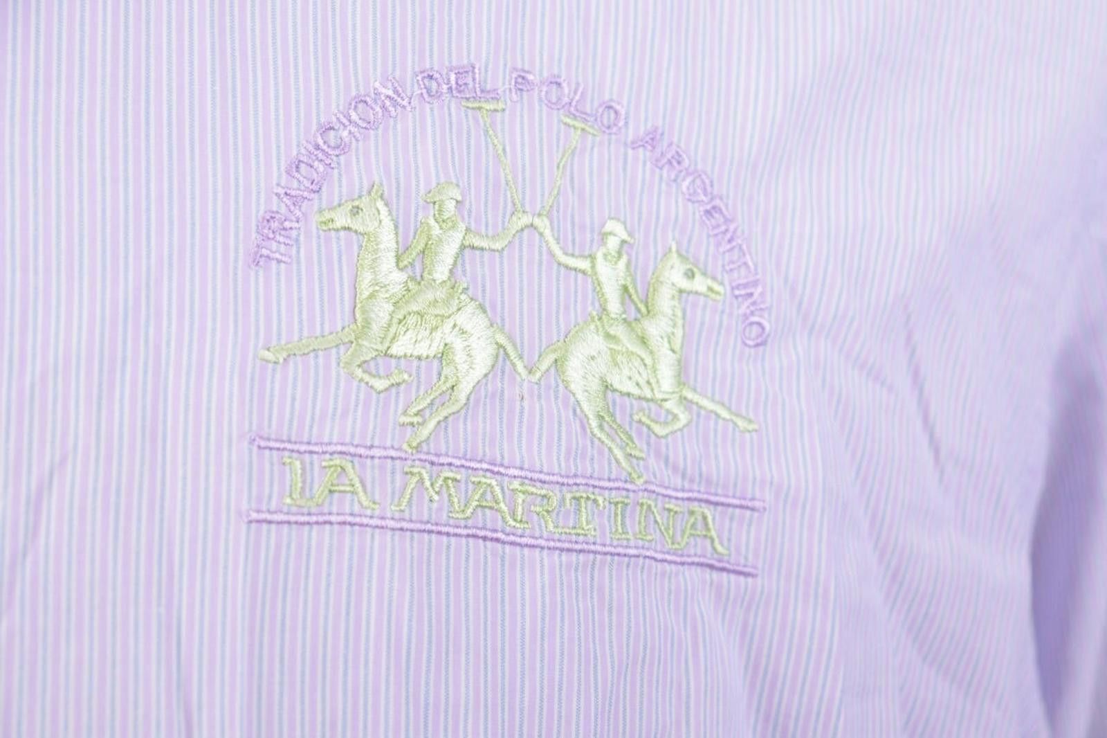 La Martina La Martina Buenos Aires Purple Pinstripe Shirt Size XXL Size US XXL / EU 58 / 5 - 6 Thumbnail