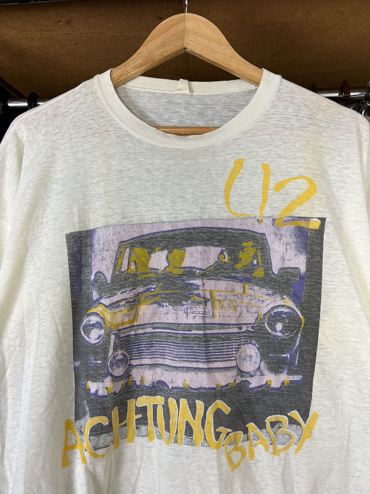 Vintage 1992 U2 T-Shirt Zoo Tour Achtung Baby Tee Shirt