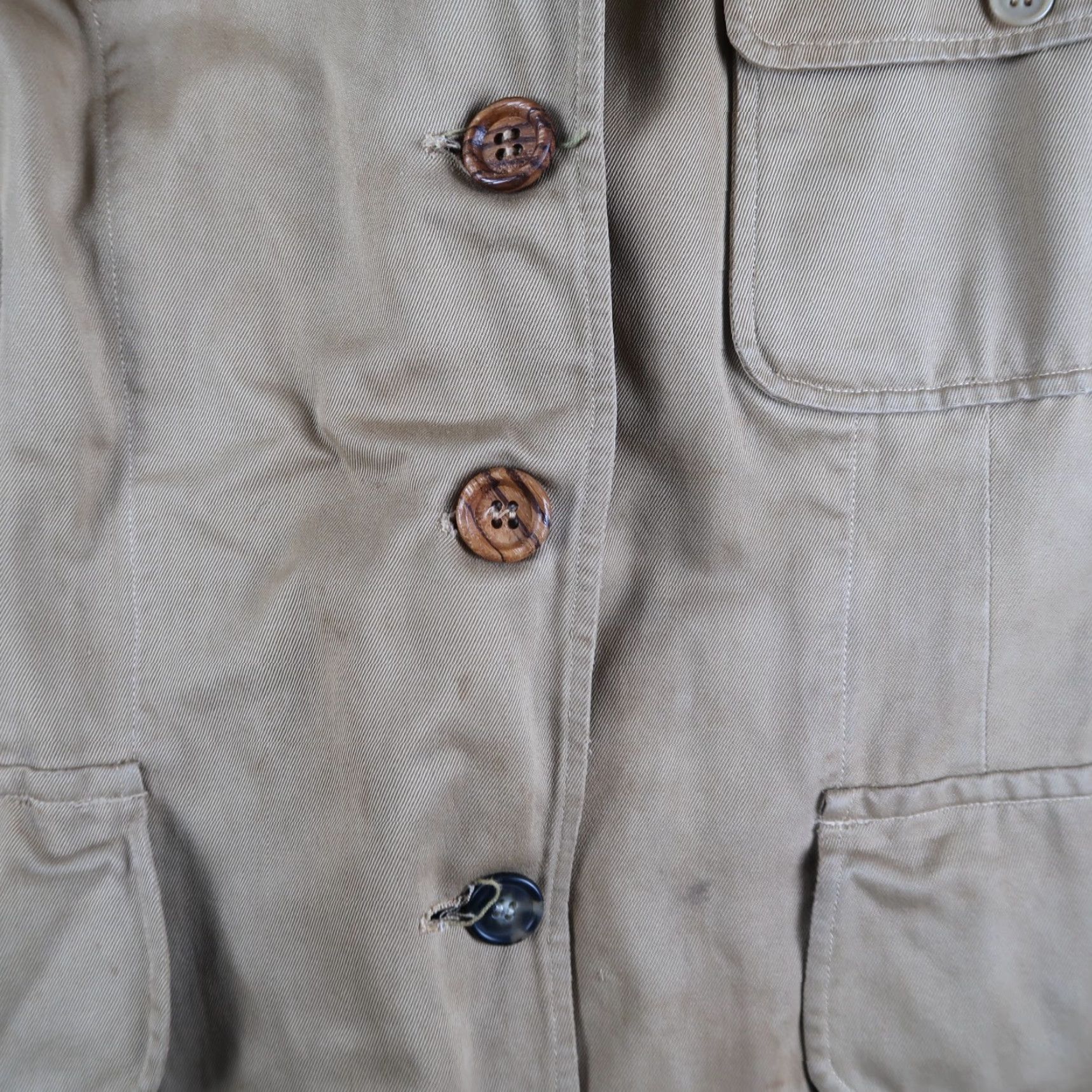 Vintage VINTAGE Hunting Jacket Mens Regular M Khaki Cotton Solid 40s Outdoor Vintage Size US M / EU 48-50 / 2 - 3 Thumbnail