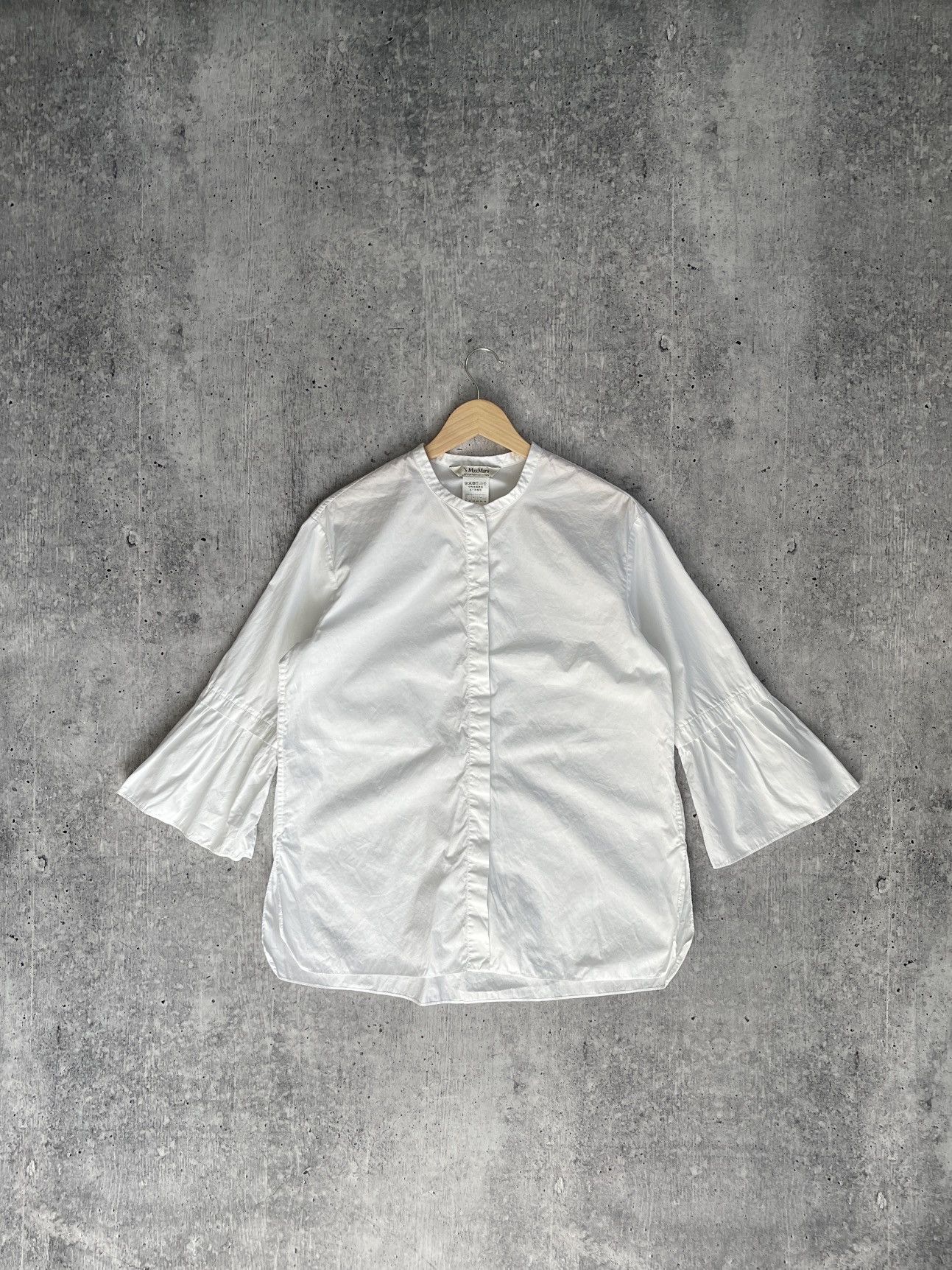 Max Mara S MAX MARA COTTON CURVONE SHIRT Size L / US 10 / IT 46 - 2 Thumbnail
