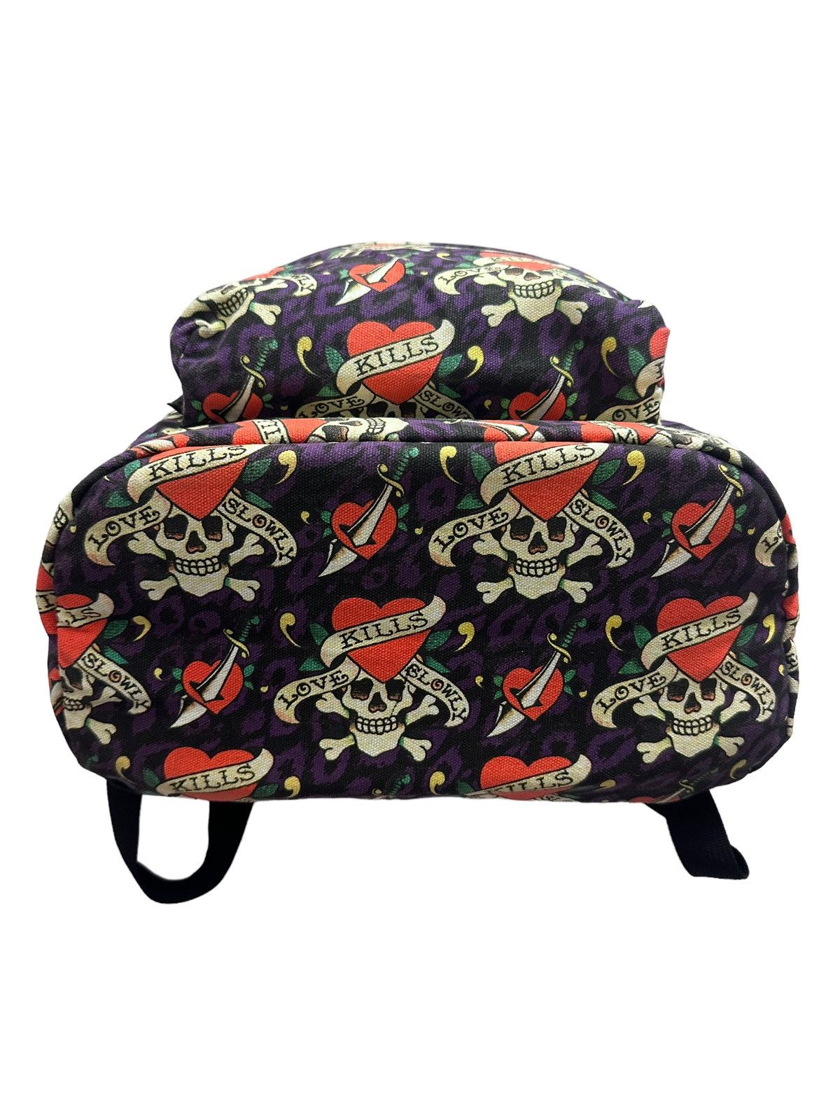 Ed Hardy RARE ‼️ Ed Hardy "Love Kills Slowly" OVP Backpack Size ONE SIZE - 7 Thumbnail