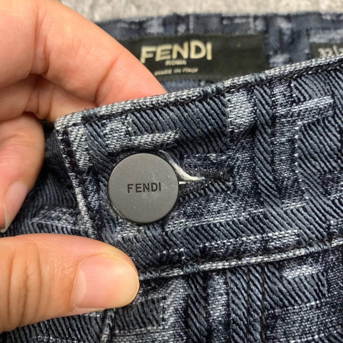 Fendi FENDI blue FF all over flocked jeans 32W 95 New Size US 32 / EU 48 - 8 Thumbnail