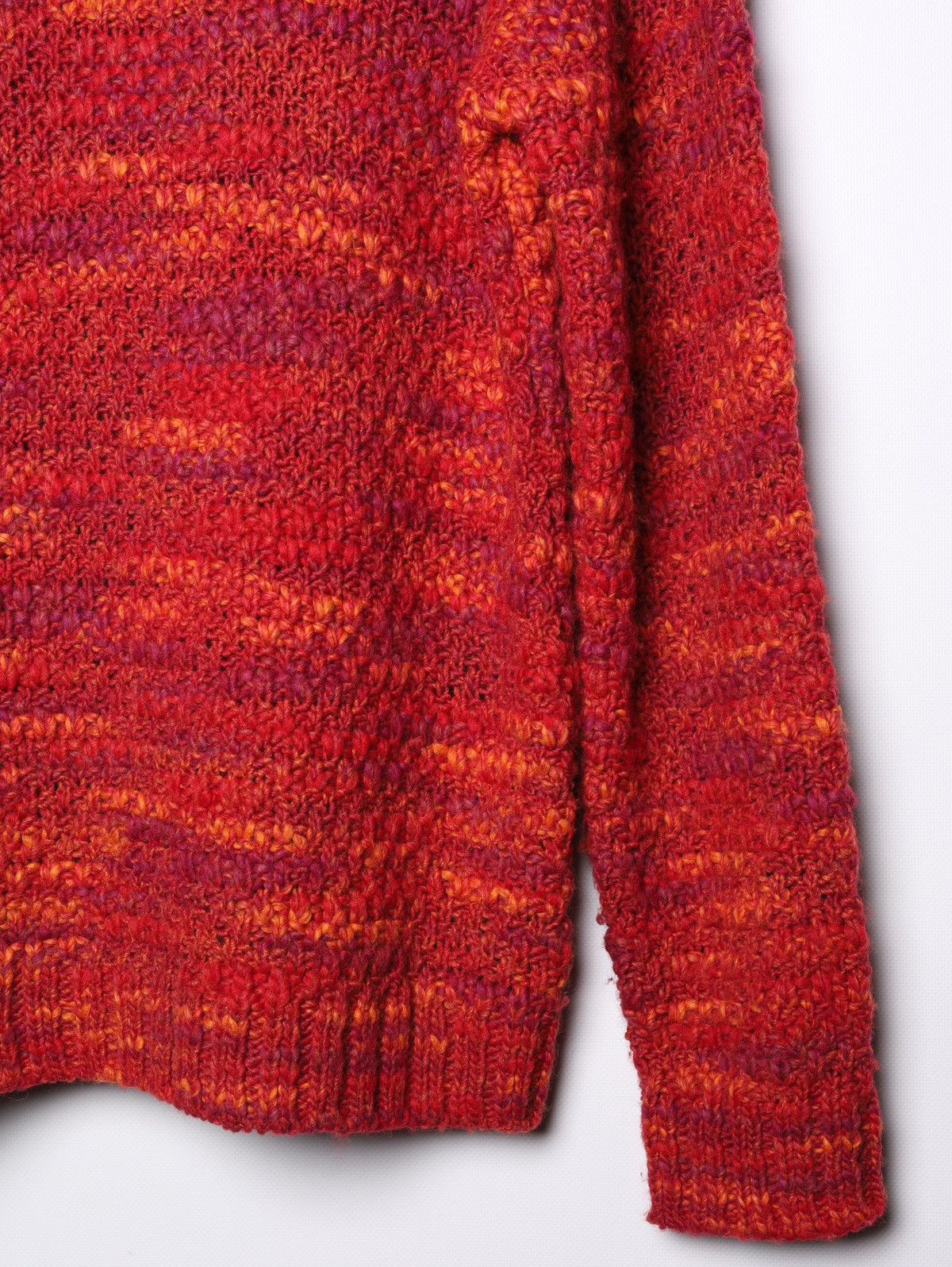 Folk Folk Acrylic Wool Sweater Orange Red Knit Size US L / EU 52-54 / 3 - 18 Thumbnail