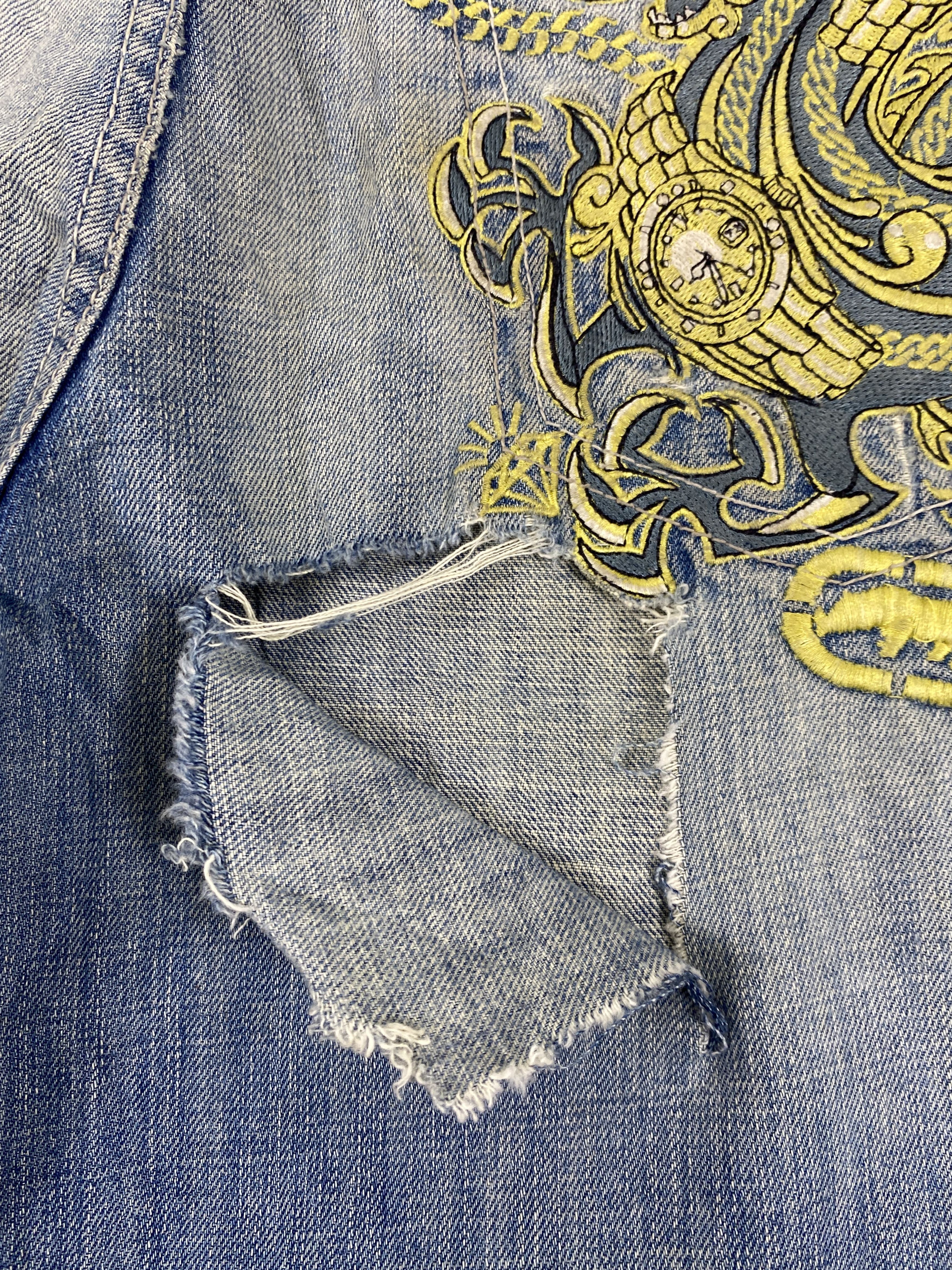 Japanese Brand Vintage Ecko Distressed Baggy Jeans 35x25.5 Denim- JN3892 Size US 35 - 10 Thumbnail