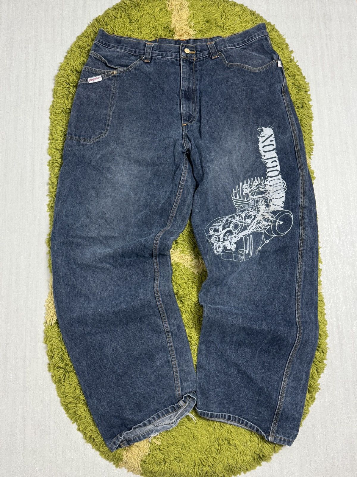 JNCO × Japanese Brand × Wu-Tang Clan Vintage baggy johny blaze jeans very rare skate jeans Size US 40 / EU 56 - 1 Thumbnail