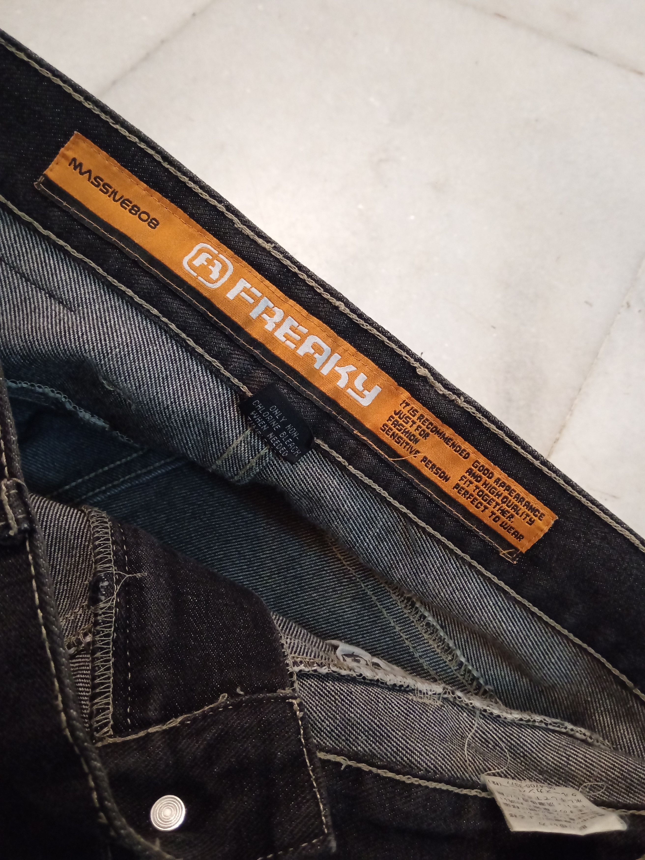 Vintage Y2k Freaky Baggy Jeans Size US 36 / EU 52 - 3 Thumbnail