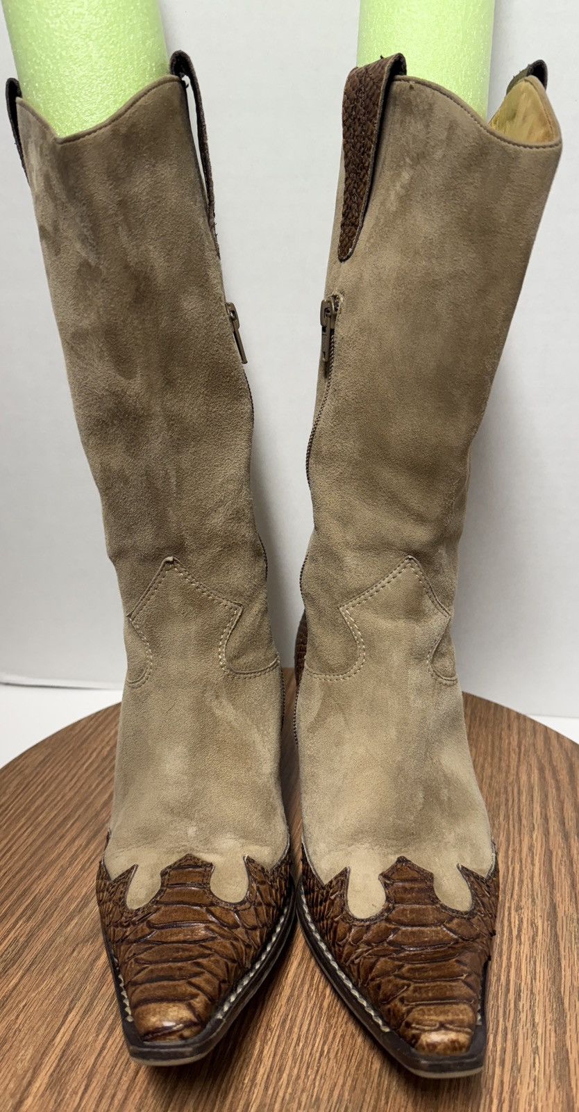 Other Paul Green Munchen Women Handmade Suede Cowgirl Boots Size US 8 / IT 38 - 1 Thumbnail