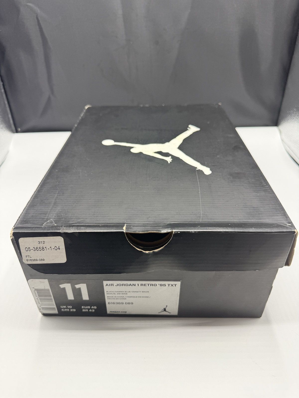 Jordan Brand Mens Jordan 1 Retro ‘95 Gamma’ Black Sz 11 Men 616369089 Size US 11 / EU 44 - 3 Thumbnail