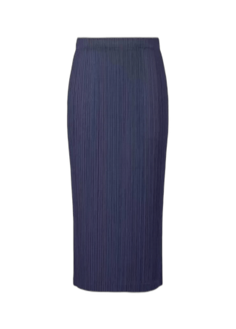 Issey Miyake Issey Miyake Pleated Skirt in Dark Blue-yf Size 22" - 1 Thumbnail