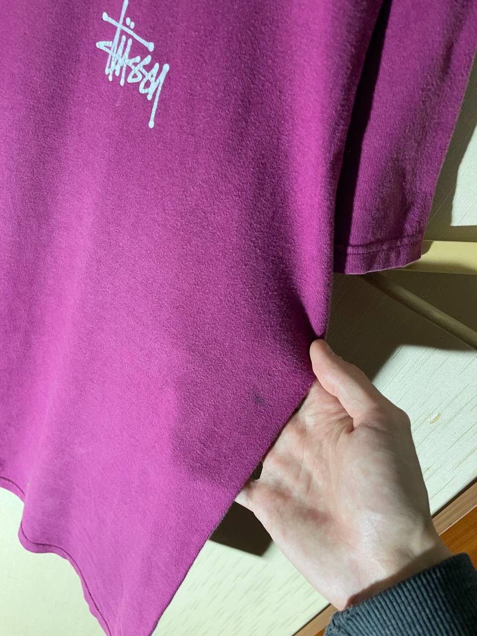 Stussy × Vintage Stussy Vintage Big Logo Pink T Shirt Size US L / EU 52-54 / 3 - 8 Thumbnail