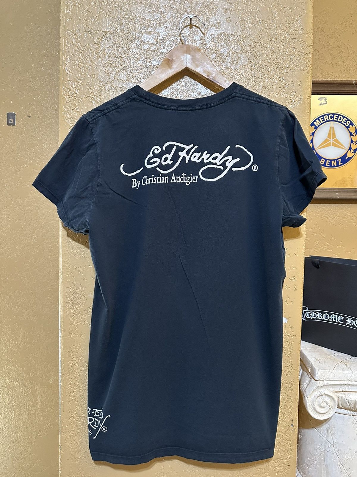 Affliction × Ed Hardy × Vintage Rare Y2K Ed Hardy Christian Audigier Rose T Shirt 1X Size XL / US 12-14 / IT 48-50 - 2 Thumbnail