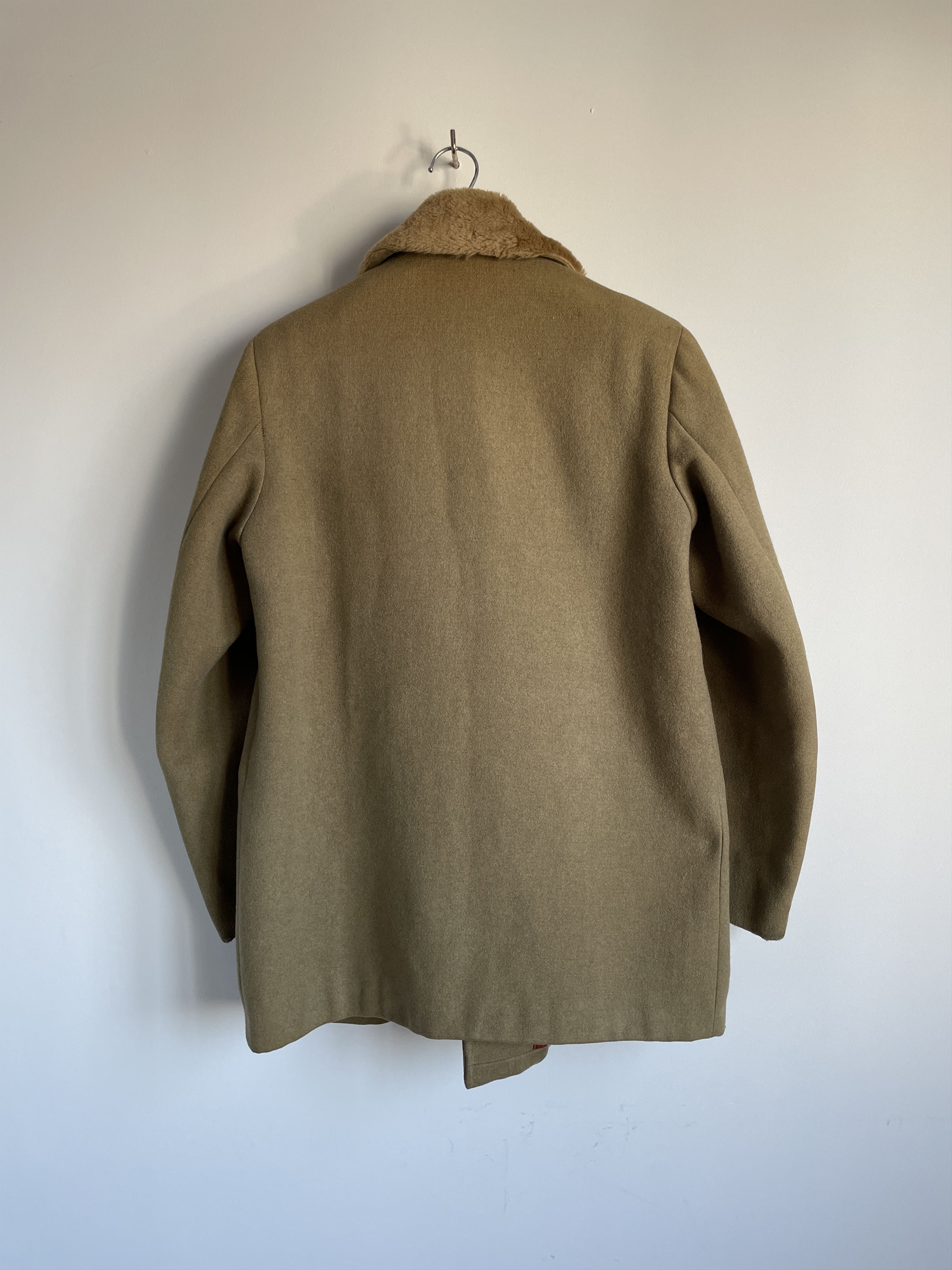 Vintage Vintage 50's 60's British Fur Collar Country Heavy Wool Coat Size US L / EU 52-54 / 3 - 2 Thumbnail