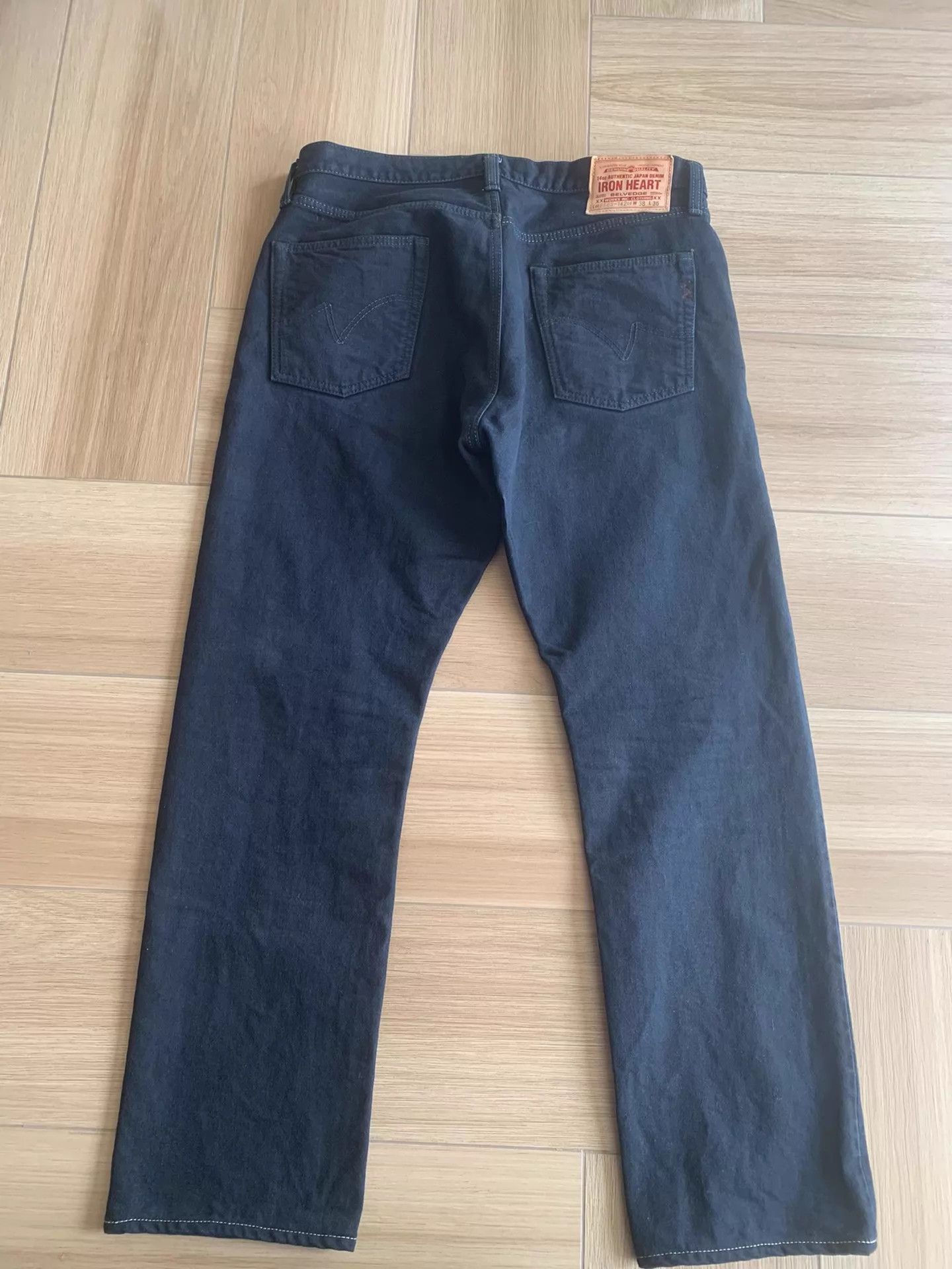 Iron Heart IRON HEART 888S-142od JPN 14oz BLK-BLU Loose Tapered Jeans Size US 38 / EU 54 - 2 Thumbnail