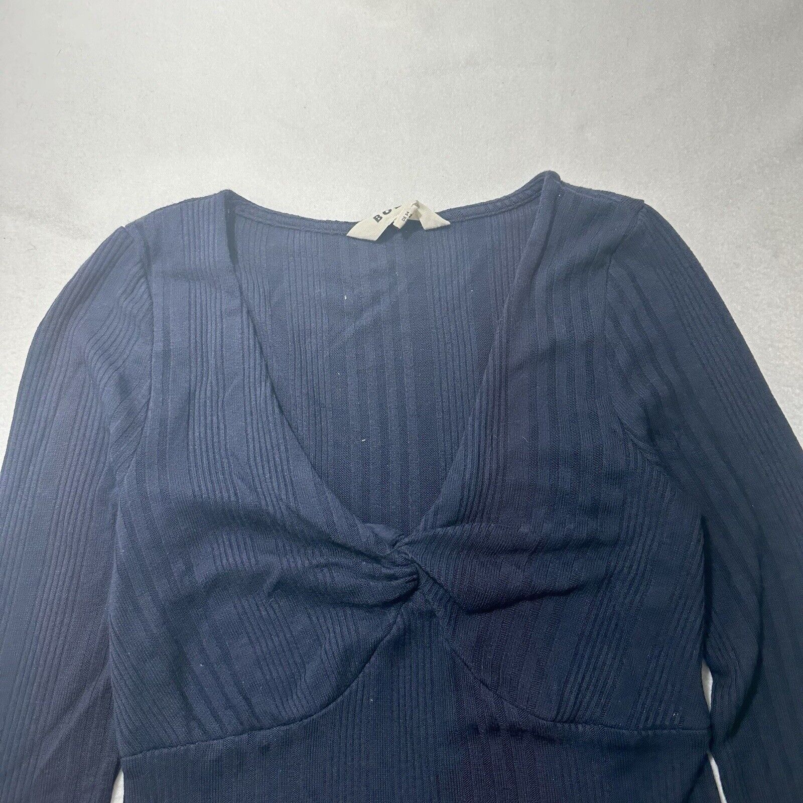 Boden Boden 4 Navy Blue Ribbed Sweetheart Pullover T Shirt Size S / US 4 / IT 40 - 2 Thumbnail