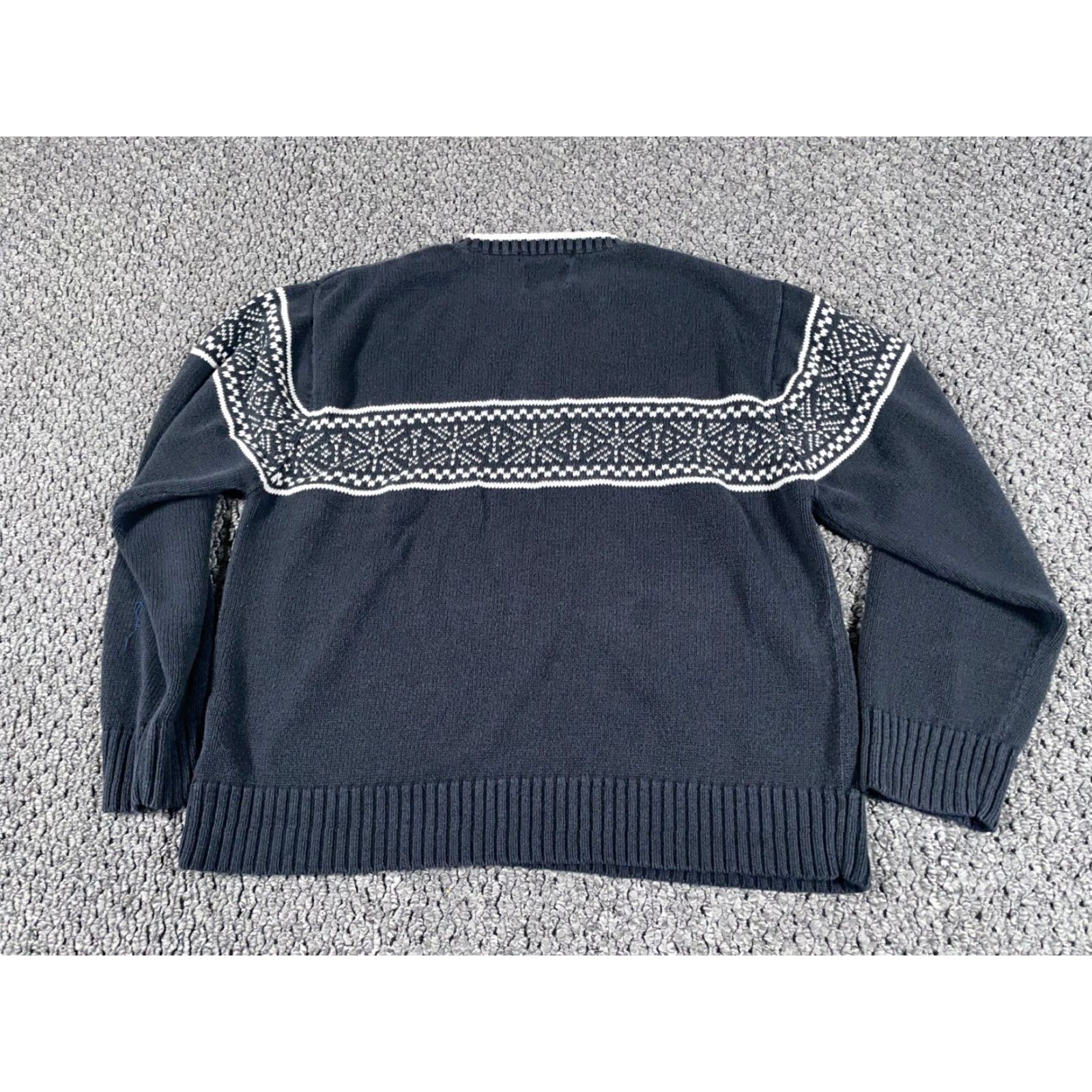 Tommy Hilfiger VINTAGE Tommy Hilfiger Sweater Shirt XL Black Geometric Pattern Heavyweight 90s Casual Crew Neck Fair Isle Knit Pullover Mens Size US XL / EU 56 / 4 - 2 Thumbnail