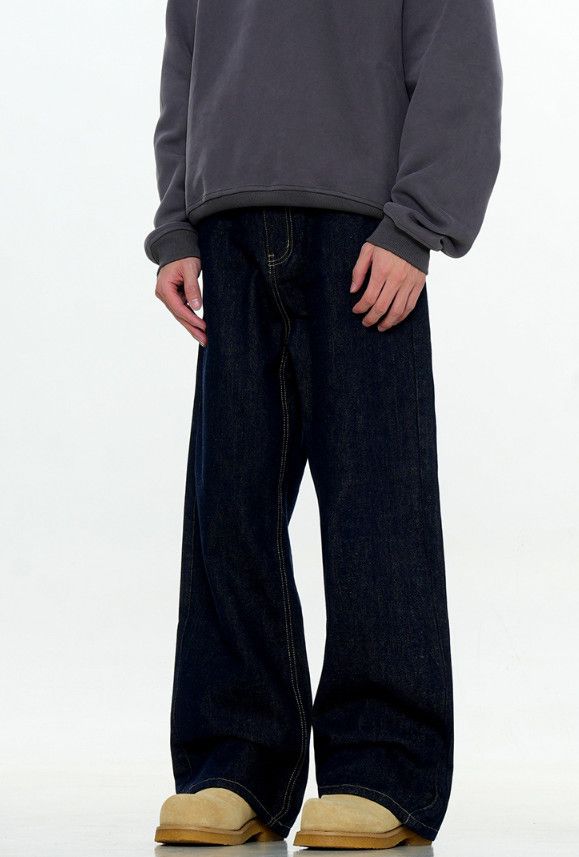 Jean American men's retro simple loose casual jeans Size US 32 / EU 48 - 2 Thumbnail