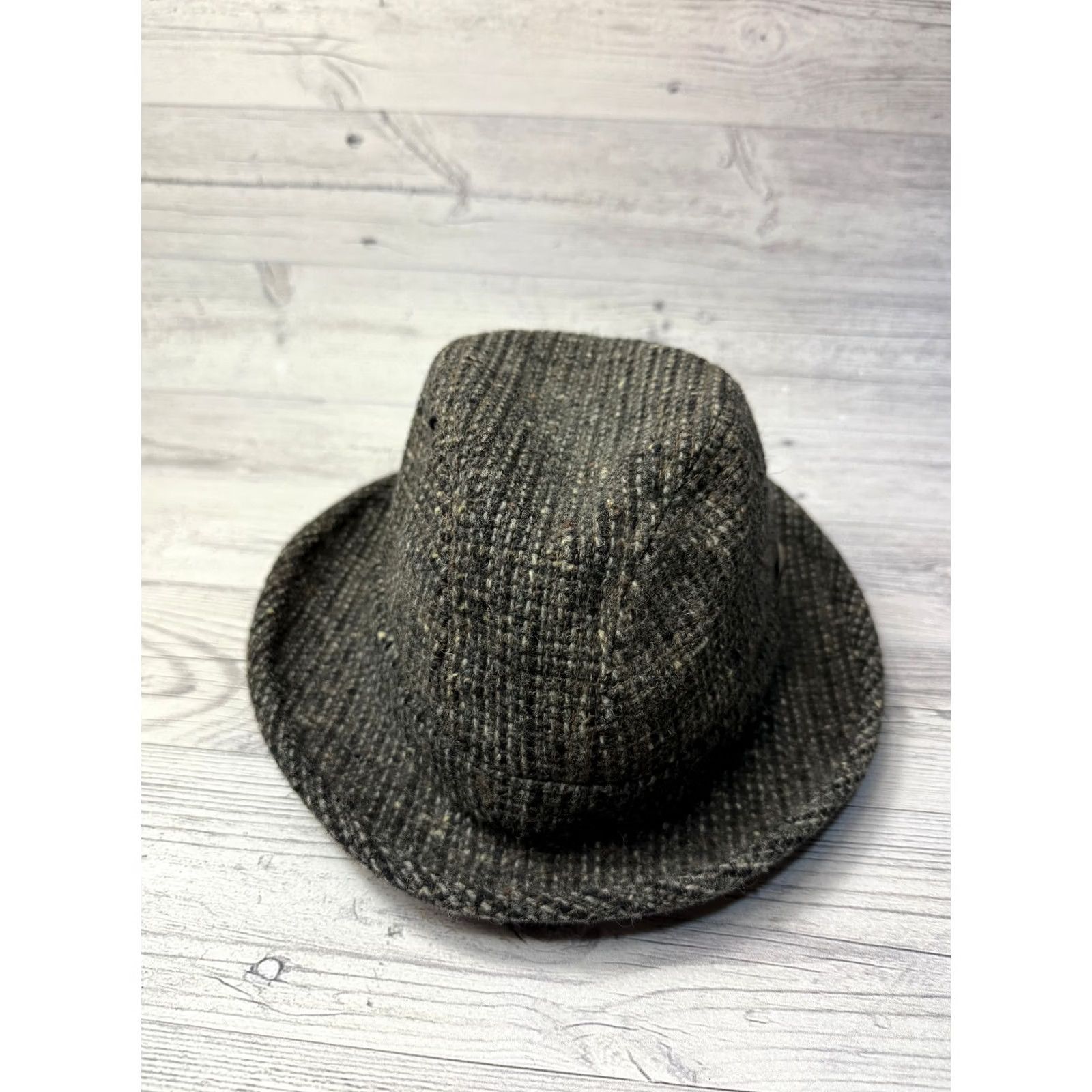 Vintage Jonathan Richard Ireland Donegal Tweed Wool fedora hat Gray size M Size ONE SIZE - 7 Thumbnail
