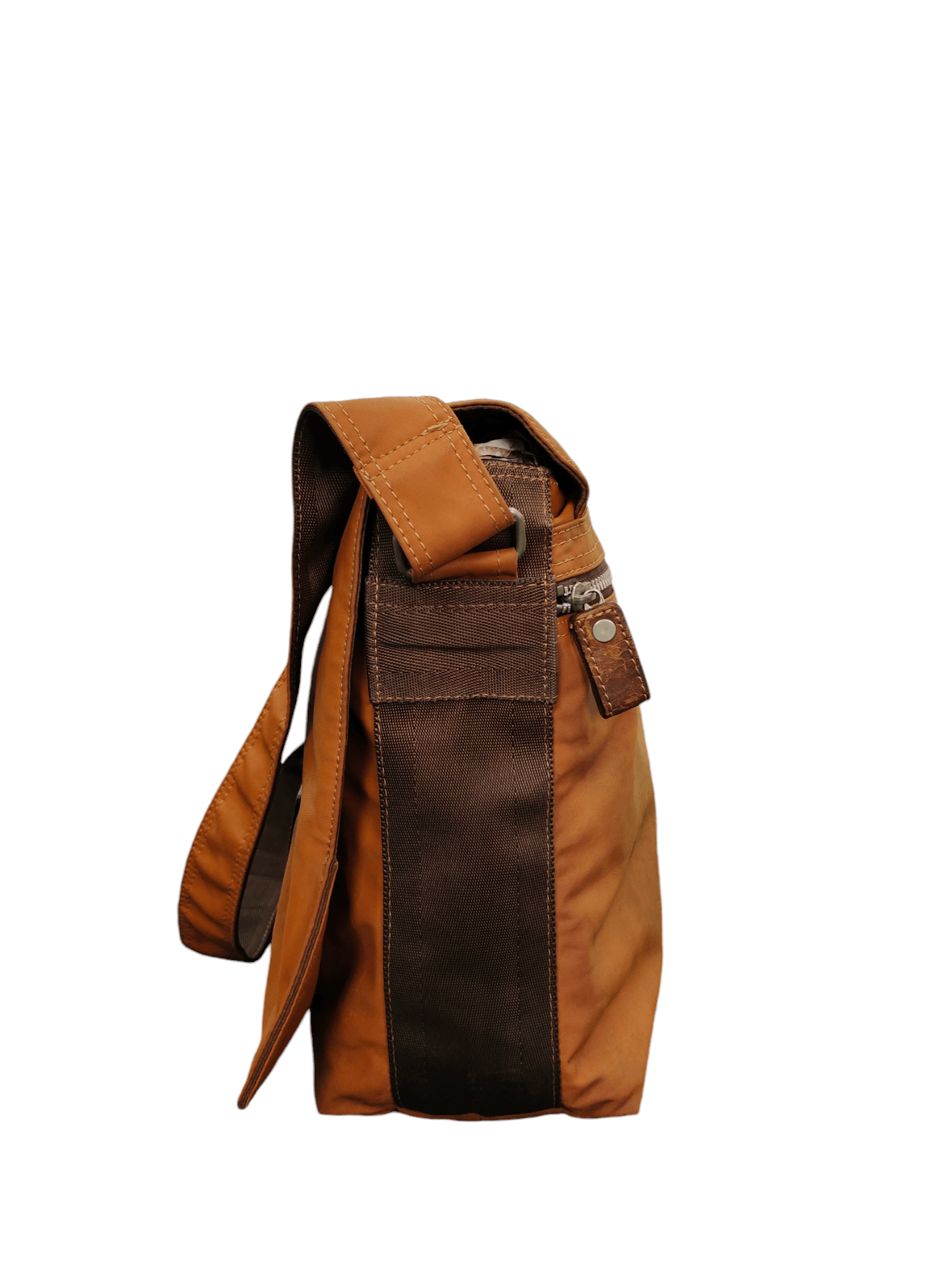 Yohji Yamamoto Vintage Yohji Yamamoto Cotton Leather Shoulder Sling Bag Size ONE SIZE - 8 Thumbnail