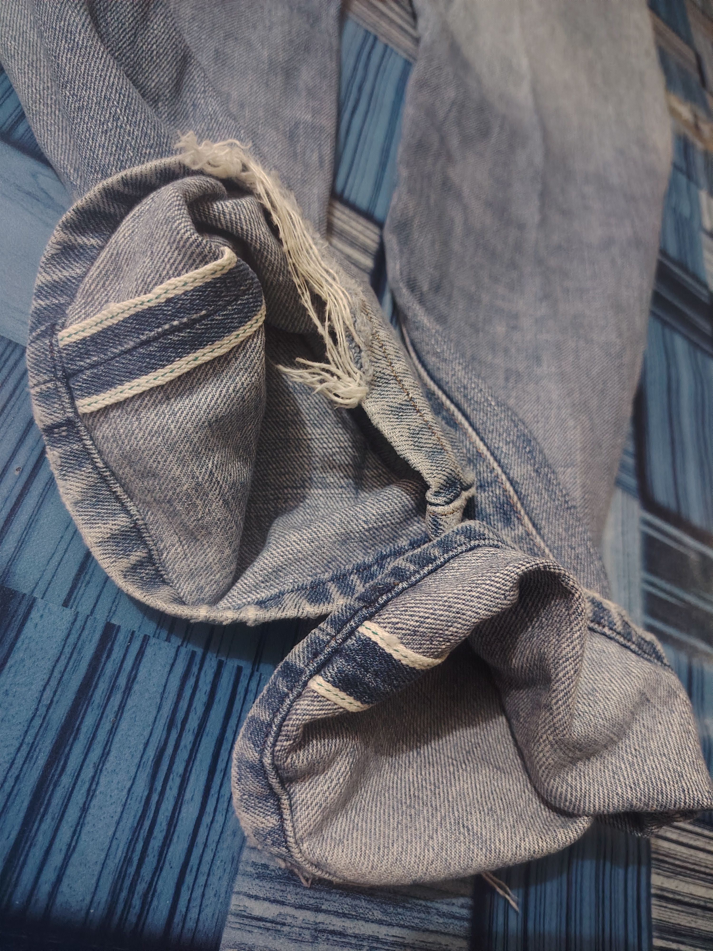 Spellbound Distressed Jeans Spellbound Rare Green line Selvedge Jeans Size US 29 - 20 Thumbnail
