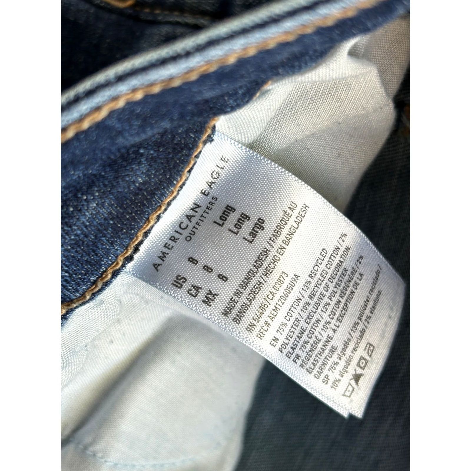 American Eagle Outfitters VINTAGE American Eagle Jeans Shirt 8 Tall Distressed Size 30" / US 8 / IT 44 - 4 Thumbnail
