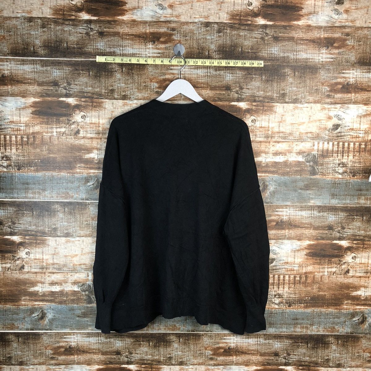 Homespun Knitwear × Japanese Brand Choco Raffine plain Black Cardigan Knitwear #A1591 Size US XL / EU 56 / 4 - 12 Thumbnail