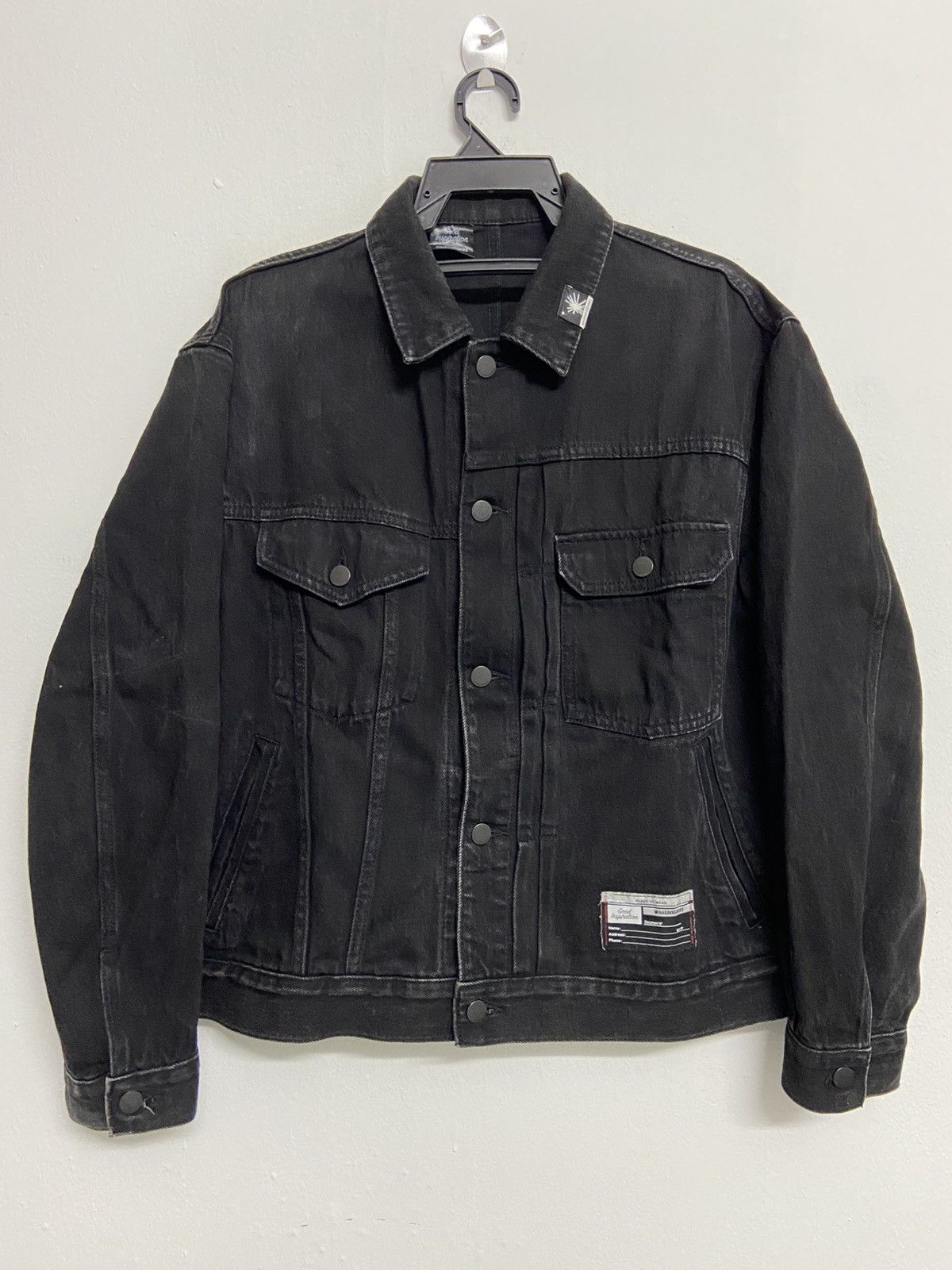 Maison MIHARA YASUHIRO Gu x Miharayasuhiro Black Trucker Denim Jacket Size US M / EU 48-50 / 2 - 1 Thumbnail