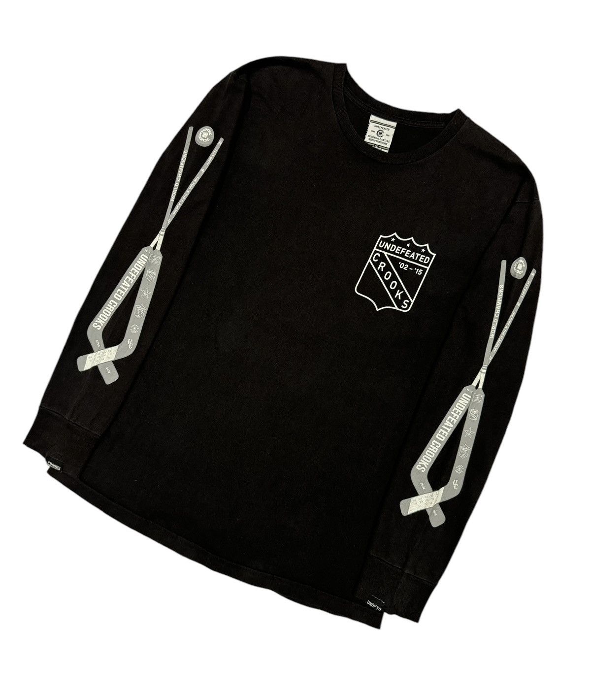 Crooks & Castles × Undefeated Undefeated X Crooks & Castle World Champions Hockey Ice Tee Size US M / EU 48-50 / 2 - 6 Thumbnail