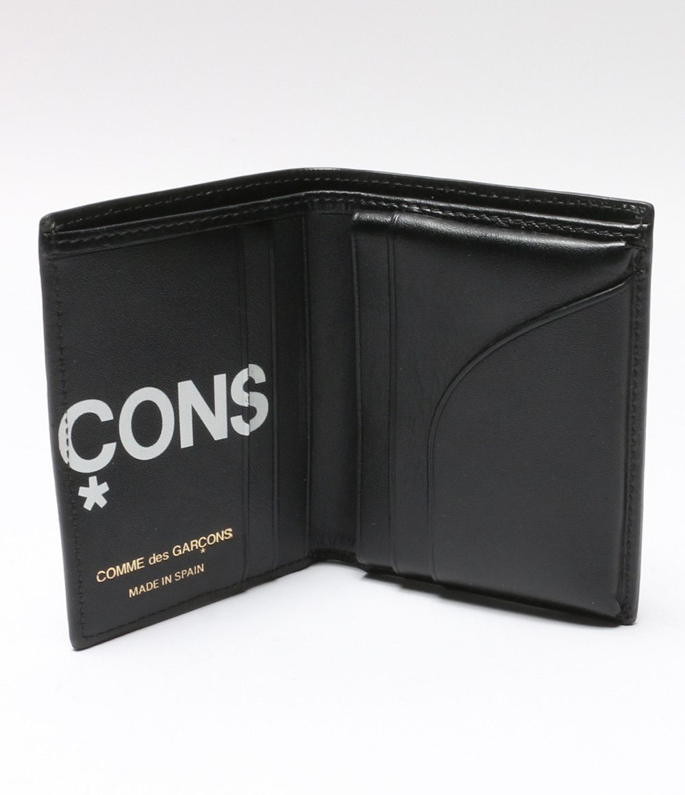 Comme des Garcons Wallet Bi-fold Logo Printed Black Size ONE SIZE - 3 Thumbnail