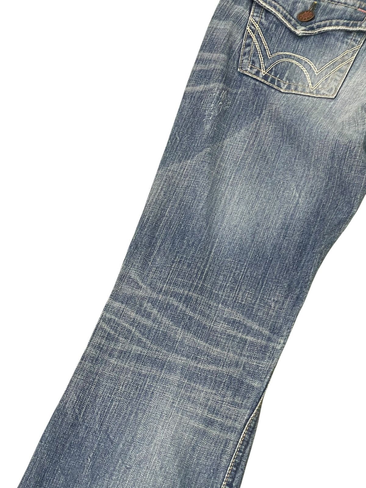 If Six Was Nine Flare Jeans Edwin Japan Distress Low Rise Boot Cut 2🟦0 Size US 30 / EU 46 - 15 Thumbnail