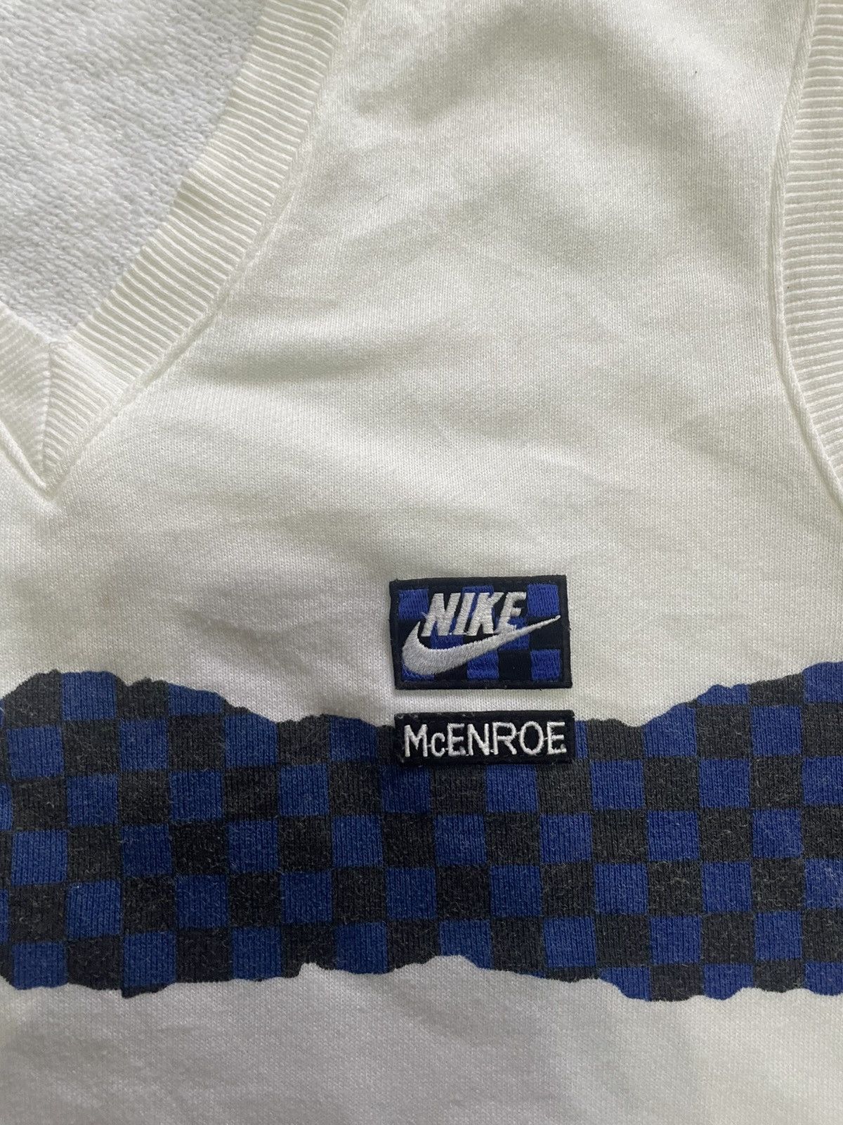 Nike 80s Vintage Nike John McEnroe Checkerboard Vest Sweat Size US M / EU 48-50 / 2 - 2 Thumbnail