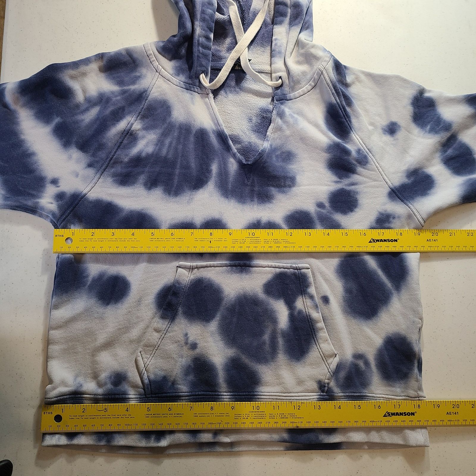 J.Crew Tie Dye Distressed Hooded Sweatshirt Cotton Hoddie M 2594 Size M / US 6-8 / IT 42-44 - 5 Thumbnail