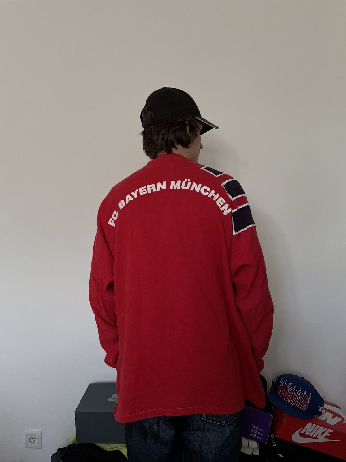 Rare 90s Opel FC Bayern Munchen sweatshirt, blockcore