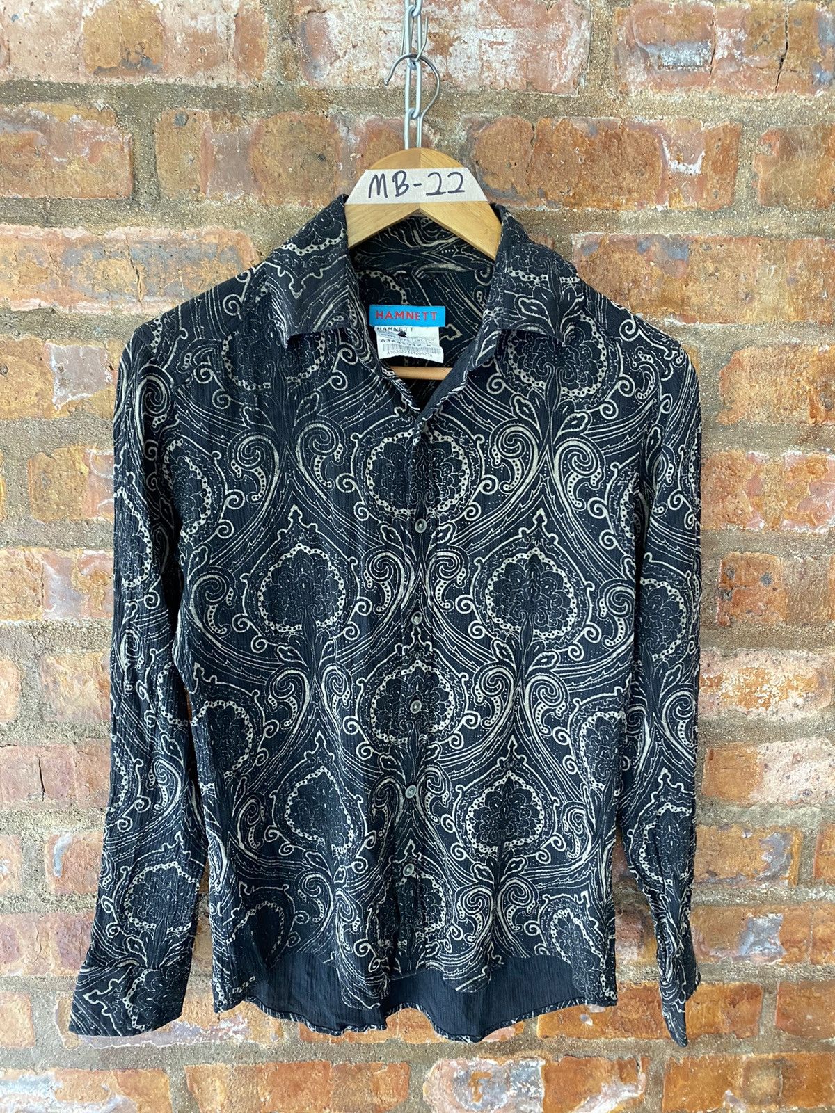 Katharine Hamnett London 2000s 100% rayon Tribal Paisley Size US M / EU 48-50 / 2 - 2 Thumbnail