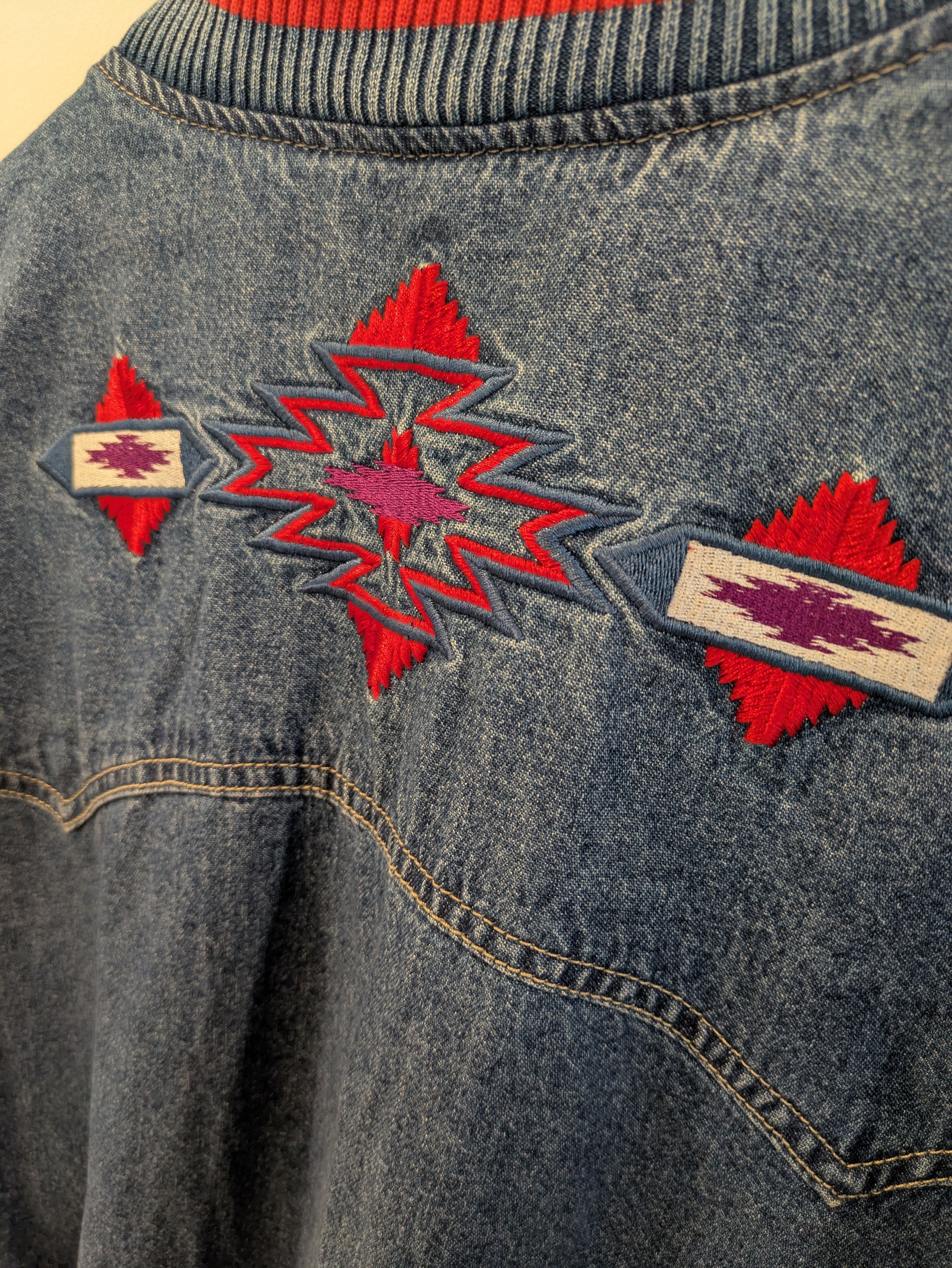 Budweiser × Vintage Budweiser Denim Aztec Club Jacket Size US L / EU 52-54 / 3 - 8 Thumbnail