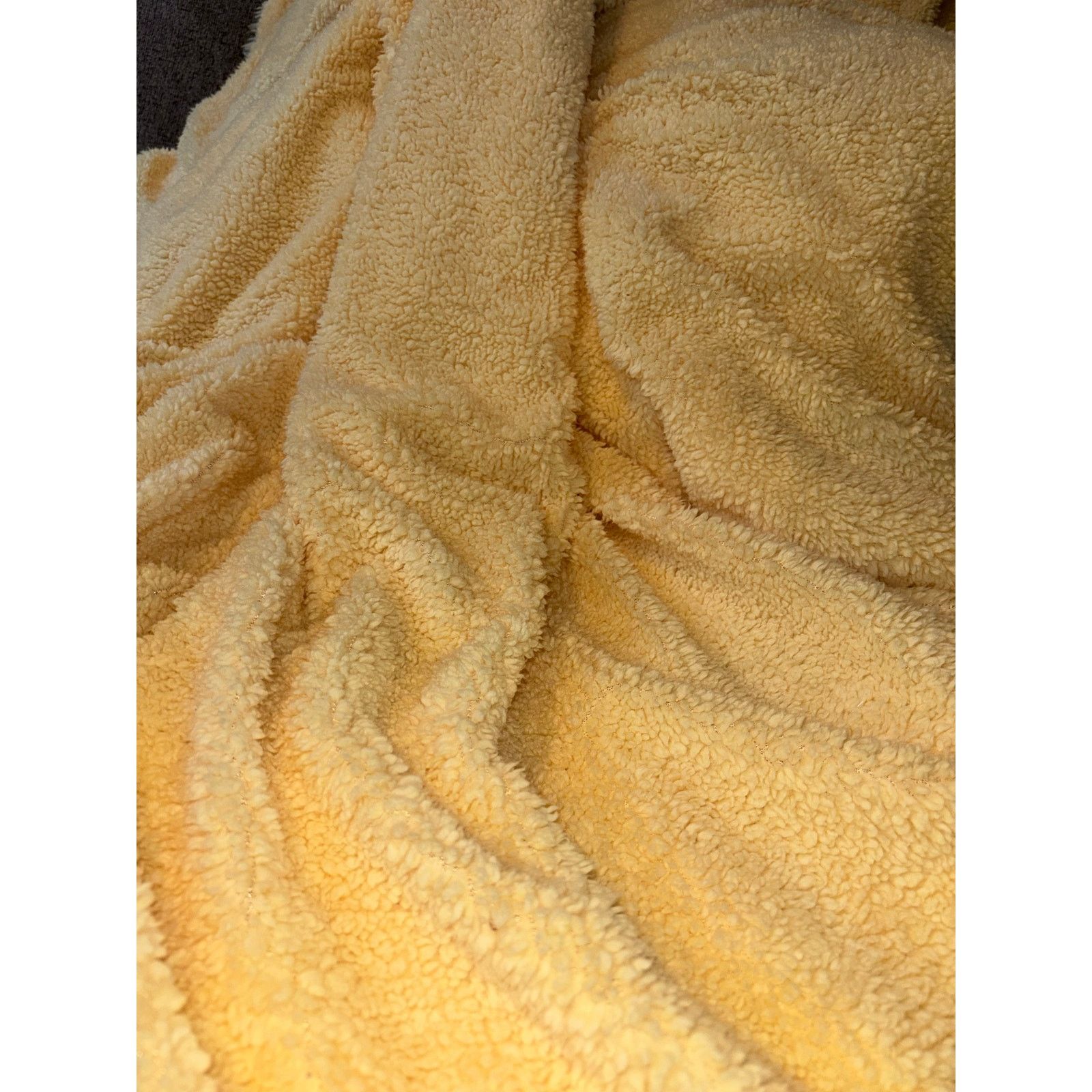 The Unbranded Brand Bedsure Yellow Fluffy Throw Blanket One Size Size ONE SIZE - 5 Thumbnail