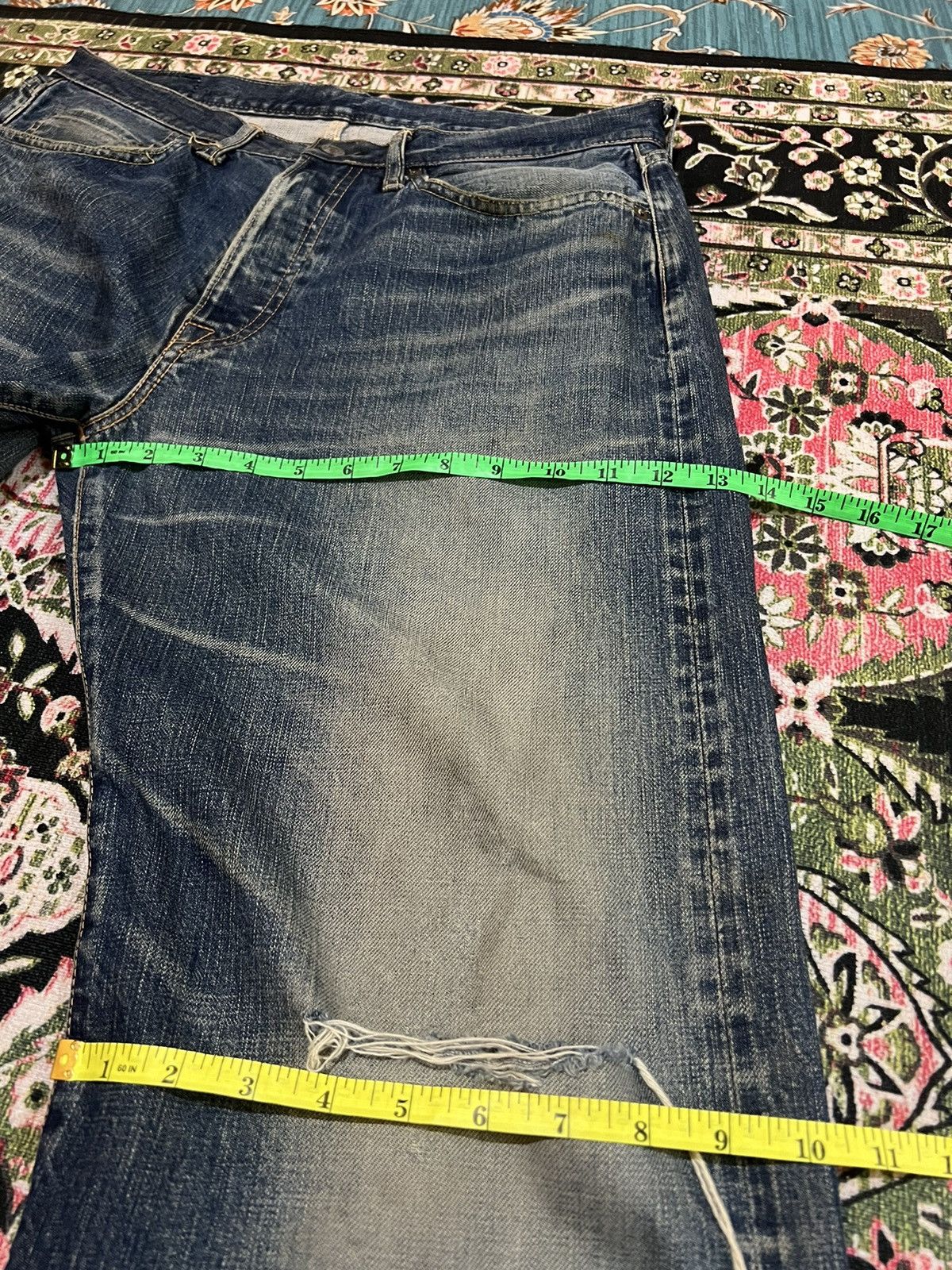 If Six Was Nine × Seditionaries 💥BAGGY💥VINTAGE 90’s ACOUSTIC DISTRESSED SELVEDGE JEANS Size US 34 / EU 50 - 17 Thumbnail
