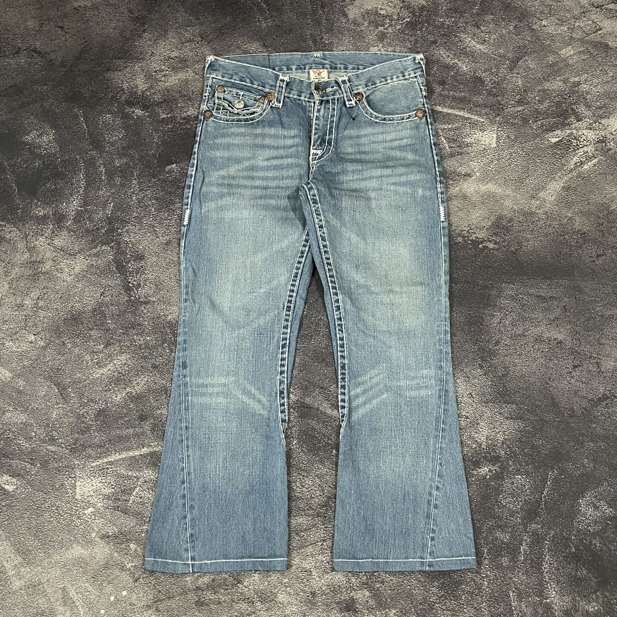 If Six Was Nine × Le Grande Bleu (L.G.B.) × Tornado Mart 90's True Religion flared jeans Size US 34 / EU 50 - 2 Thumbnail