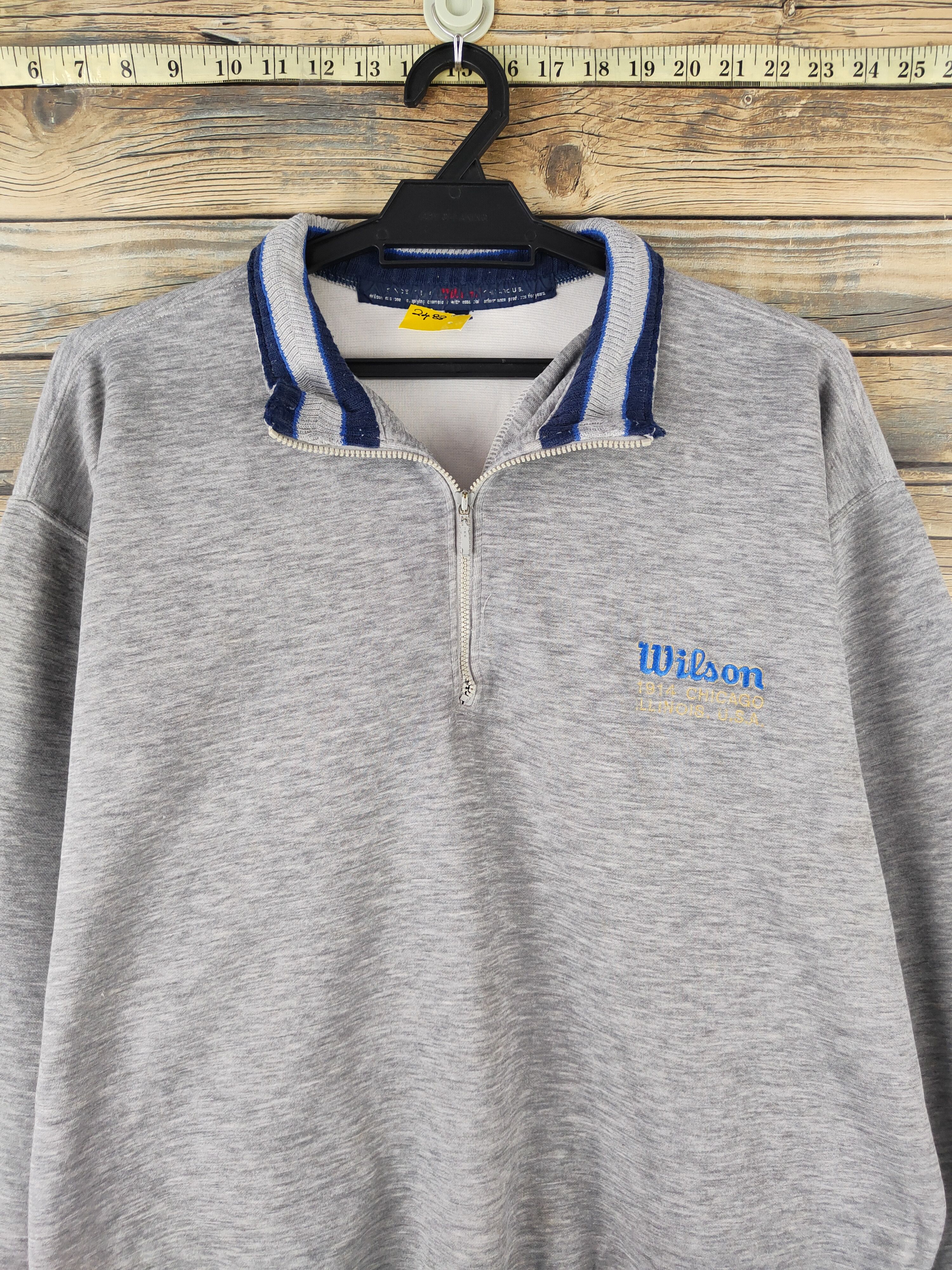 Vintage DL Wilson Gray Sweatshirts #2488 Size US L / EU 52-54 / 3 - 2 Thumbnail