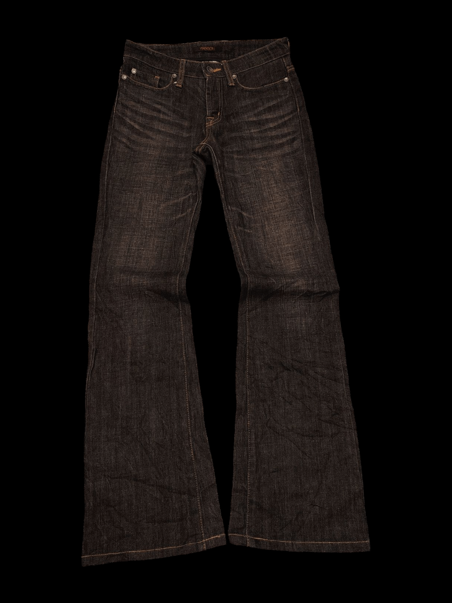 パンツ RIPVANWINKLE Yarn-dyed Black Flare Denim Japanese Brand × RIPVANWINKLE Rip Van Winkle Black Denim