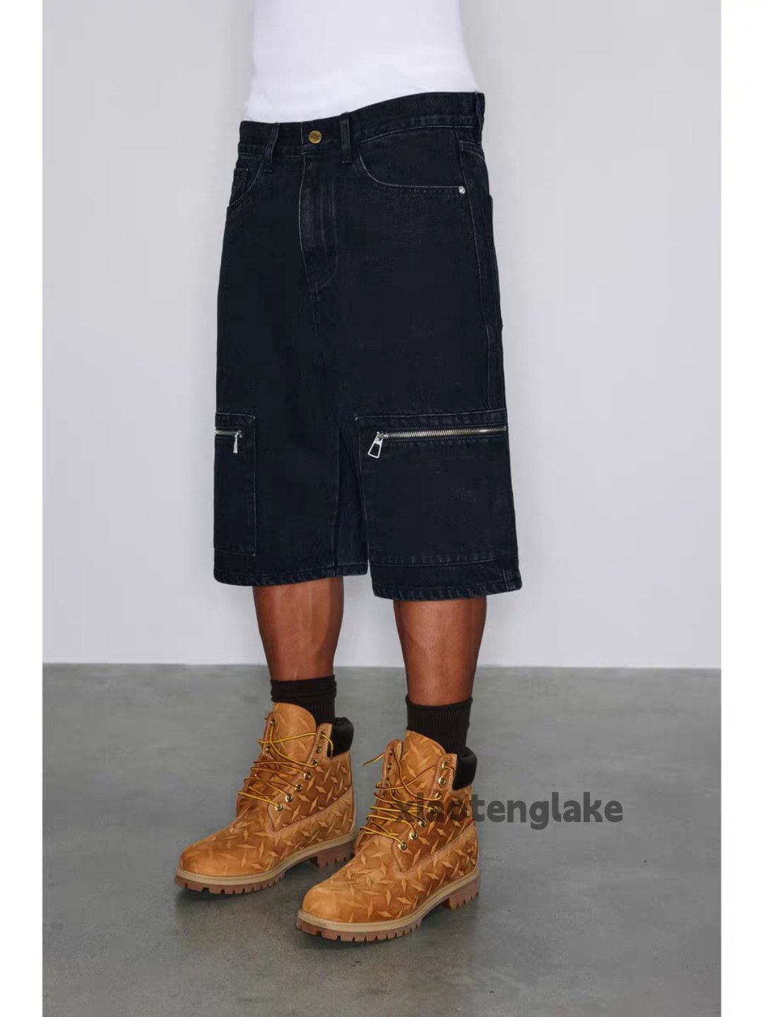 Jean × Vintage Zipper utility punk hiphop loose baggy work Cargo shorts Size US 34 / EU 50 - 4 Thumbnail