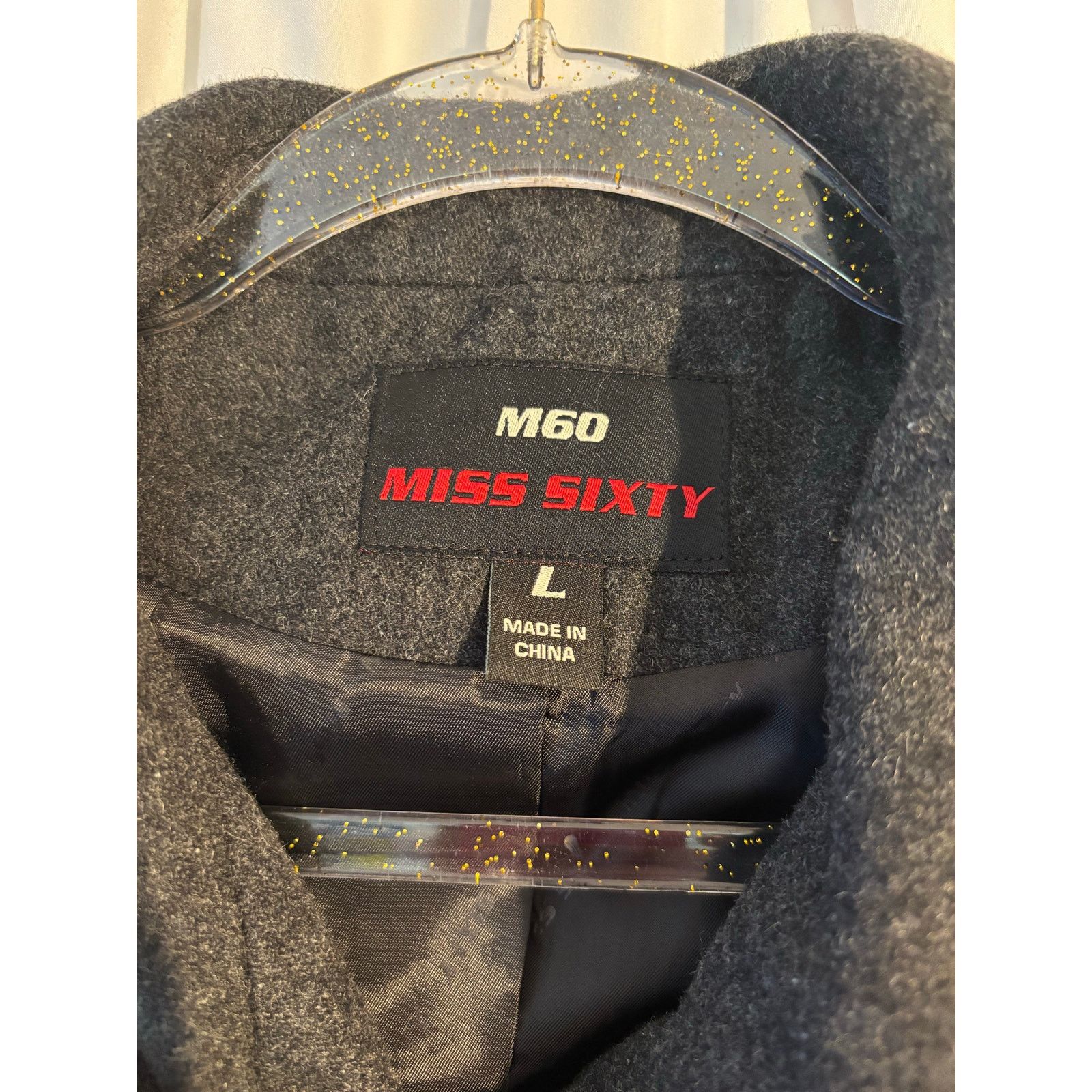 Miss Sixty Miss Sixty Grey Wool Pea Coat Size Large Size L / US 10 / IT 46 - 7 Thumbnail
