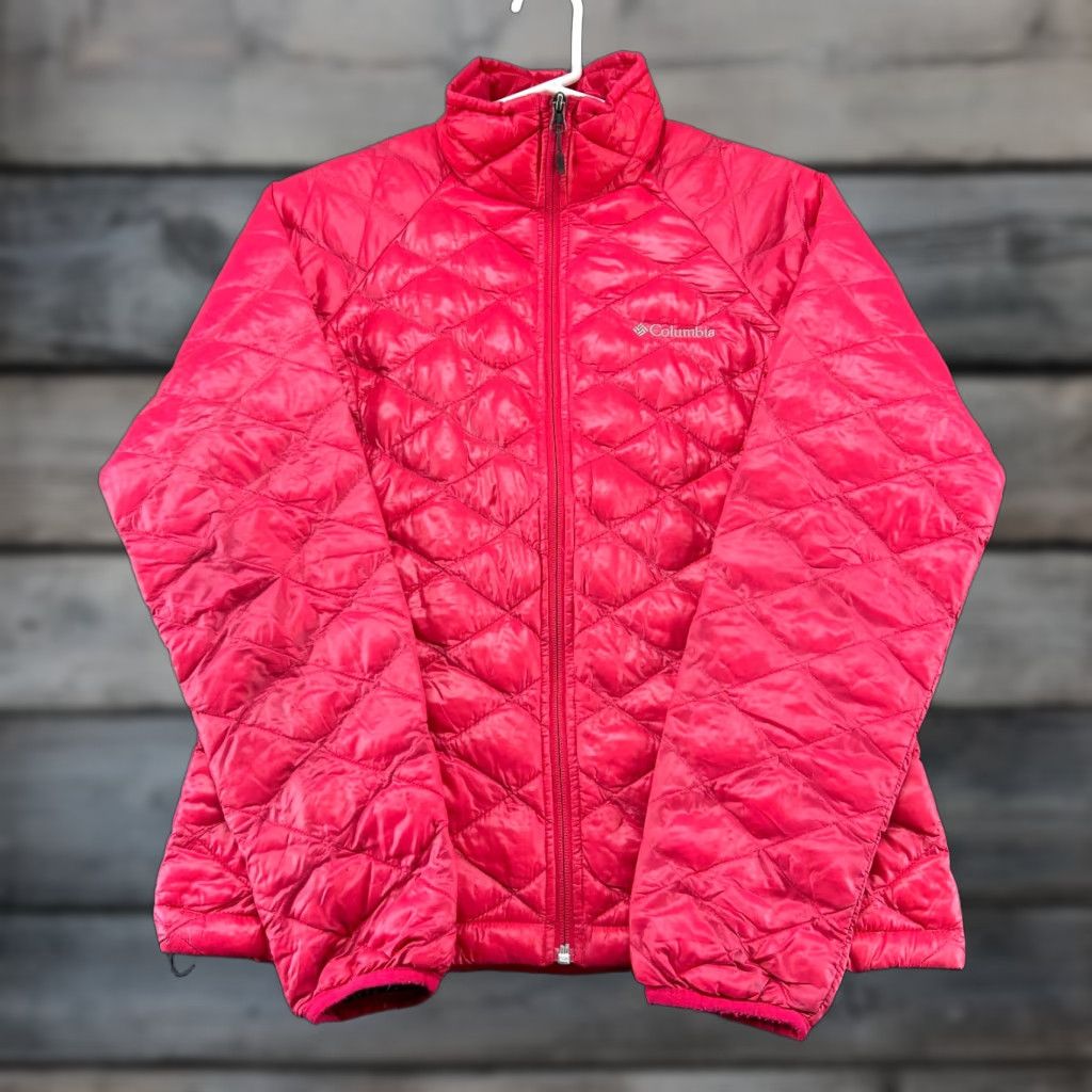 Pinko Columbia Jacket Womens M Pink Puffer Quilted Insulated Full Zip Thermal Coat Jacket Size M / US 6-8 / IT 42-44 - 1 Thumbnail