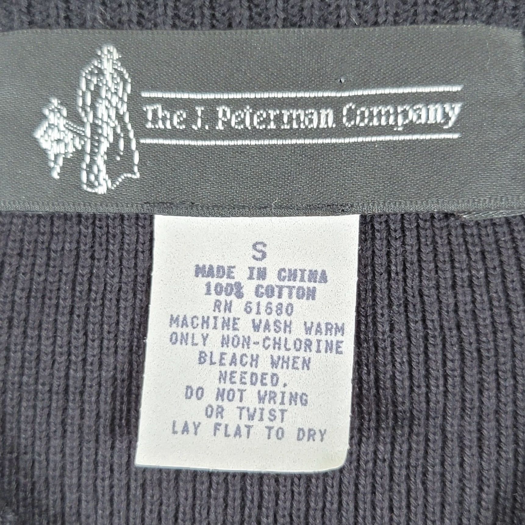 Vintage J. Peterman Poncho Shirt Women S Black 100% Cotton Hooded Bohemian Fringe Long Wool Knit Casual Fall Winter Size S / US 4 / IT 40 - 7 Thumbnail